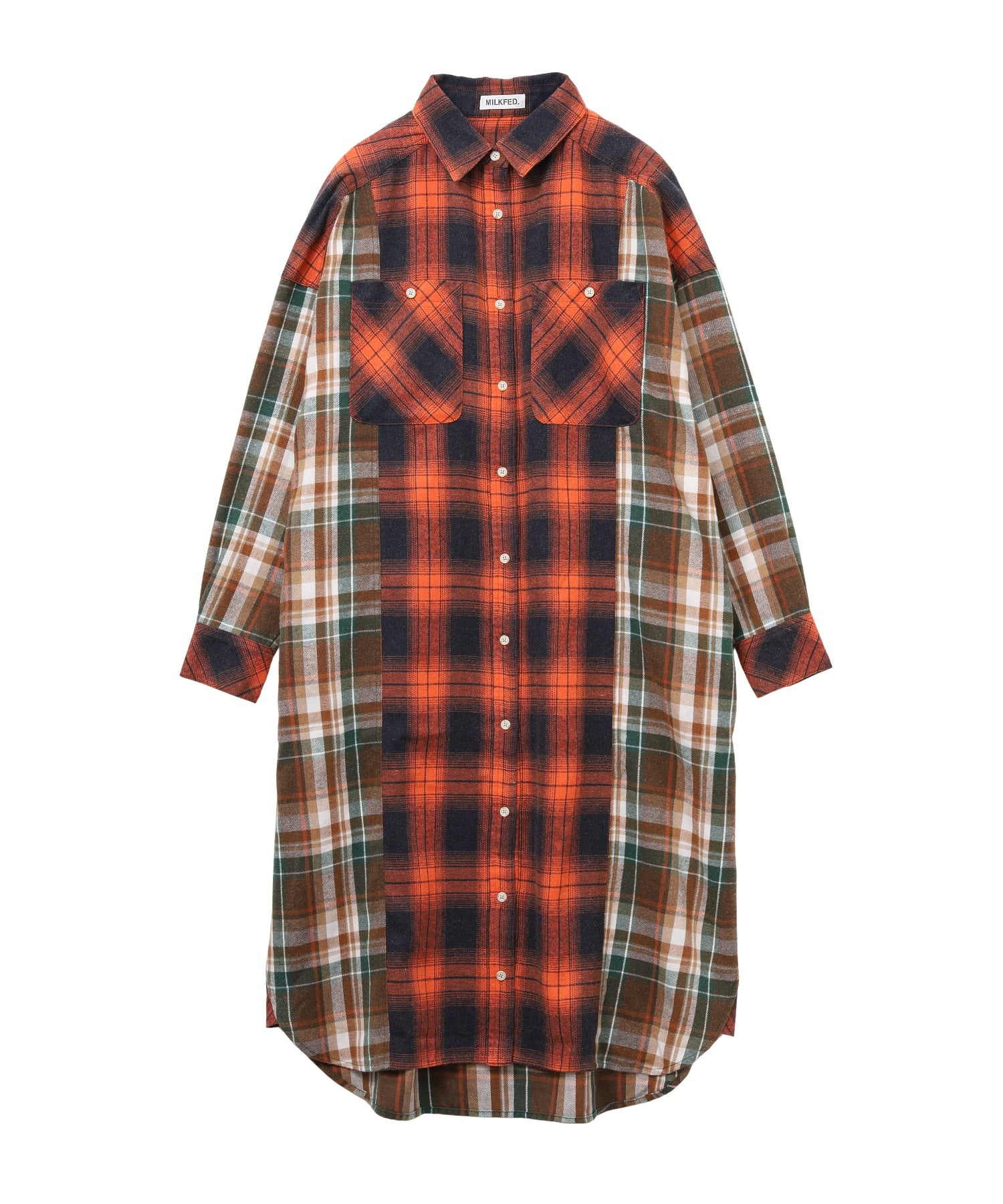 WASHED PANEL SHIRT DRESS