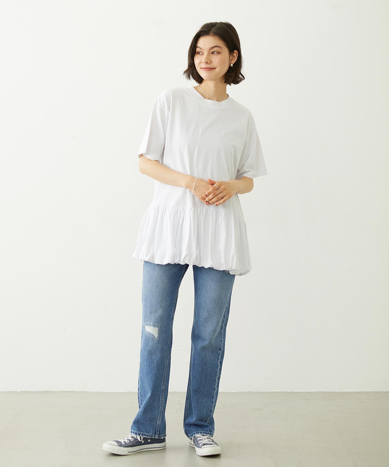 REPAIR DETAIL DENIM PANTS