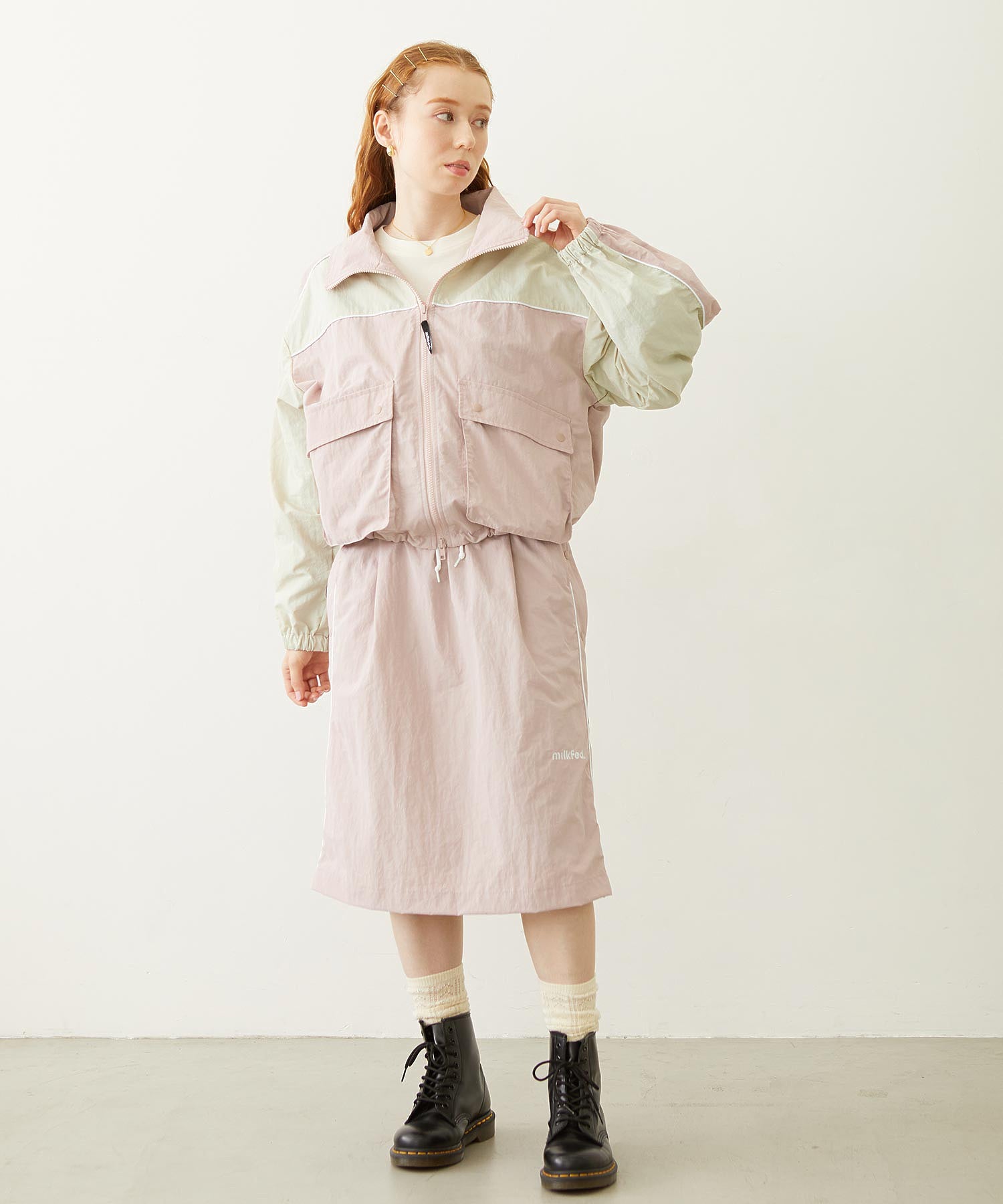 CUTOUT LOGO TRACK SKIRT