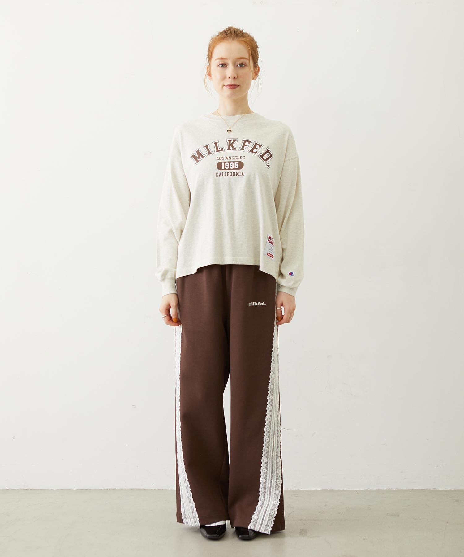 MILKFED.×CHAMPION LS TEE