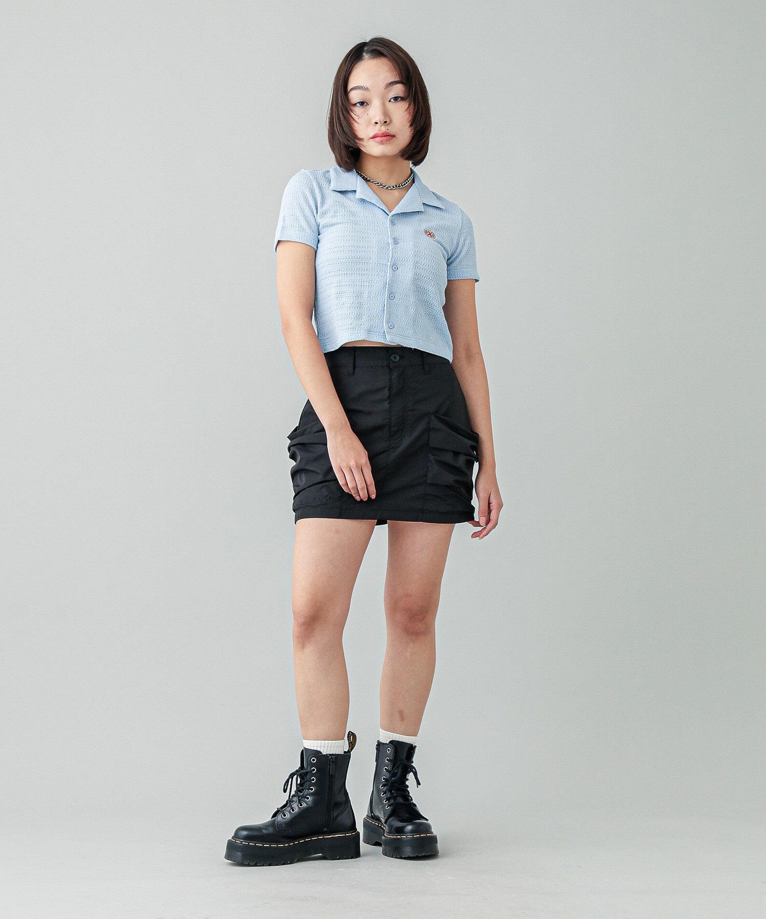 OPEN COLLAR COMPACT SHIRT