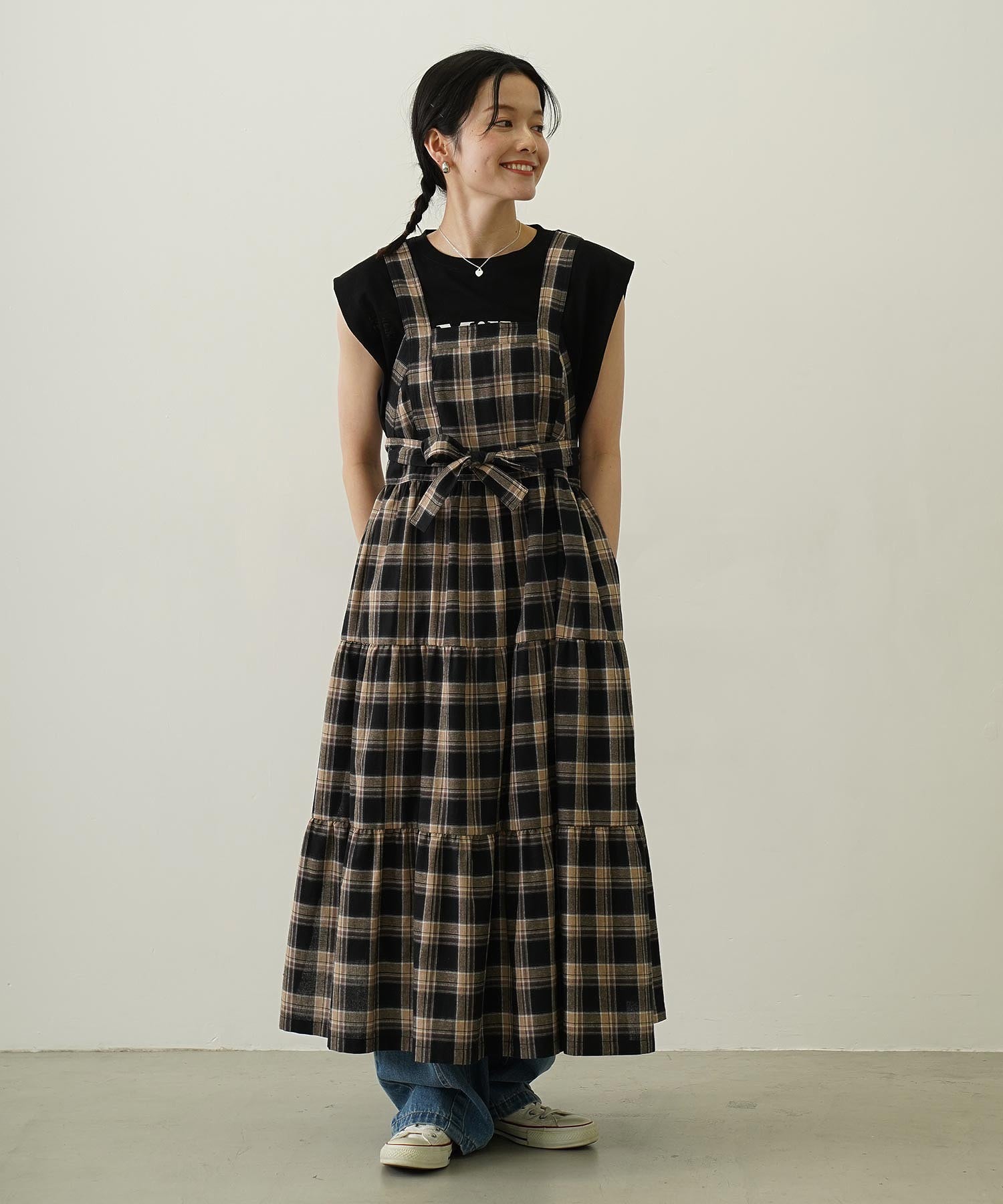 APRON TIERED DRESS