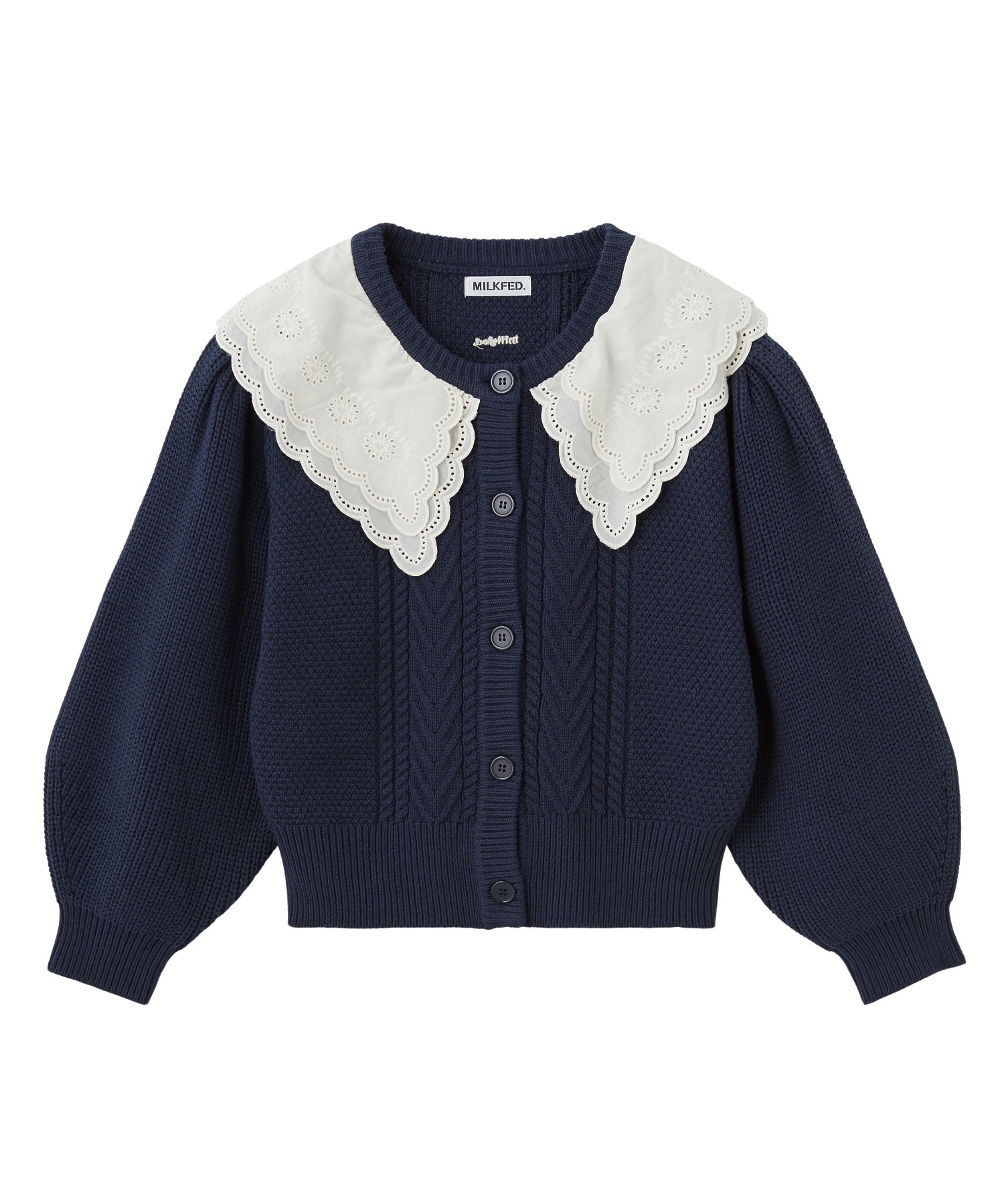 LACE COLLAR KNIT TOP