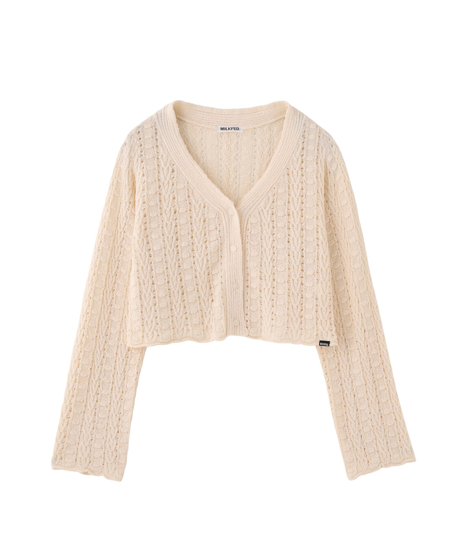 OPENWORK CABLE KNIT CARDIGAN