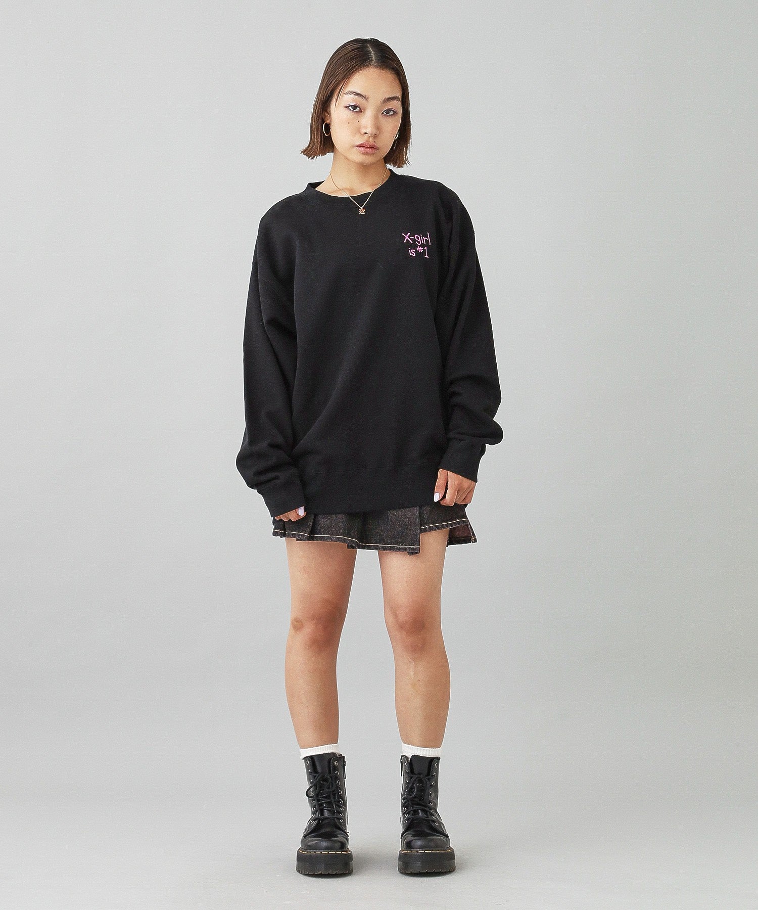 X-girl FLAG BIG SWEAT TOP