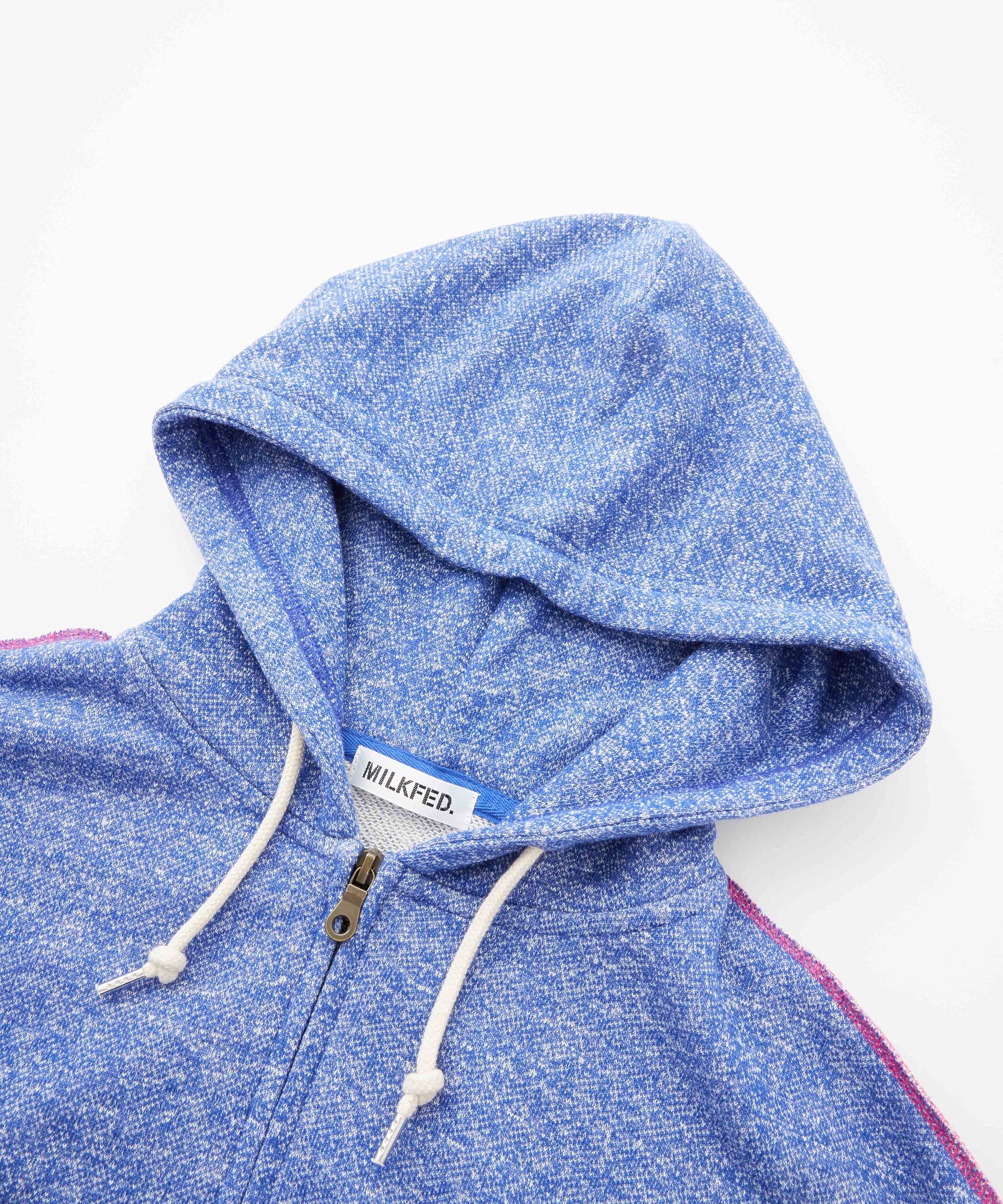 OVERLOCK STICHED ZIP UP HOODIE