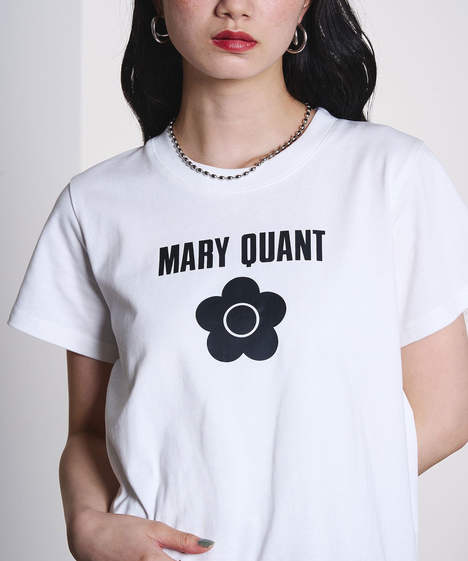 【ROSE BUD別注】MARY QUANT/BASIC LOGO TEE