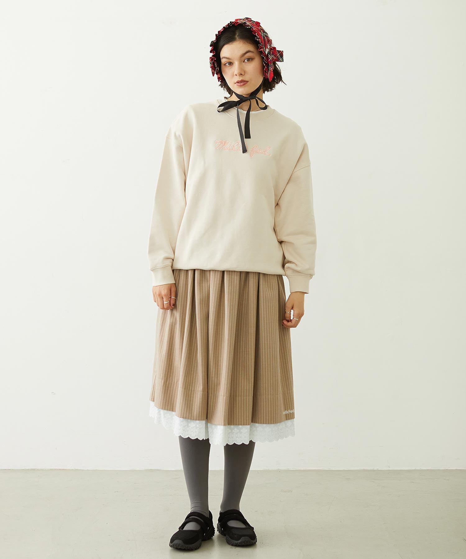 FRILLED TARTAN EARMUFFS