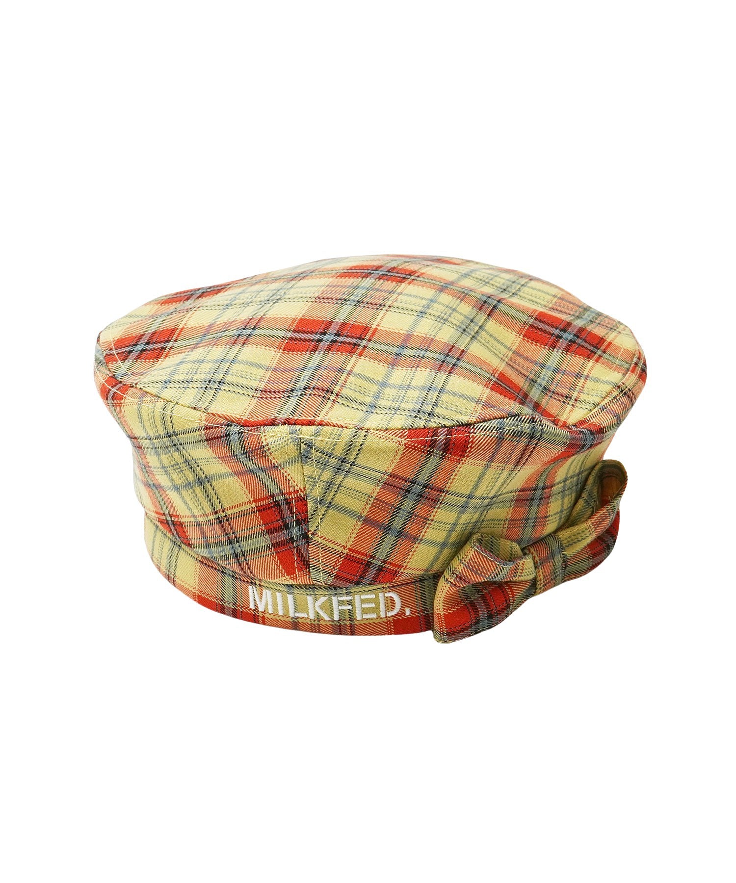 LOGO PLAID BERET