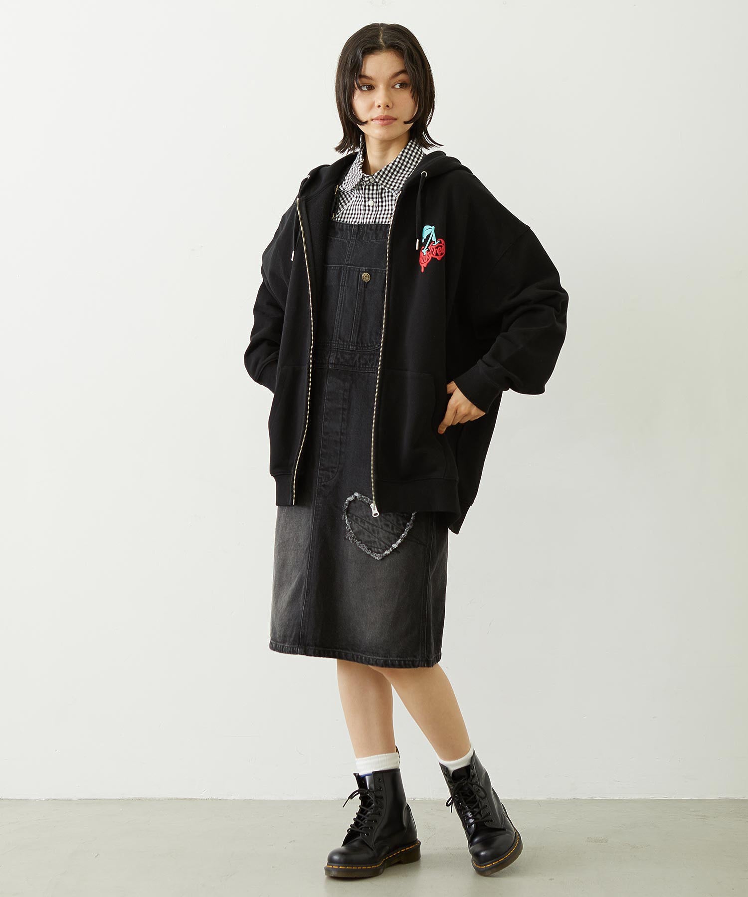 PATCH SALOPETTE SKIRT