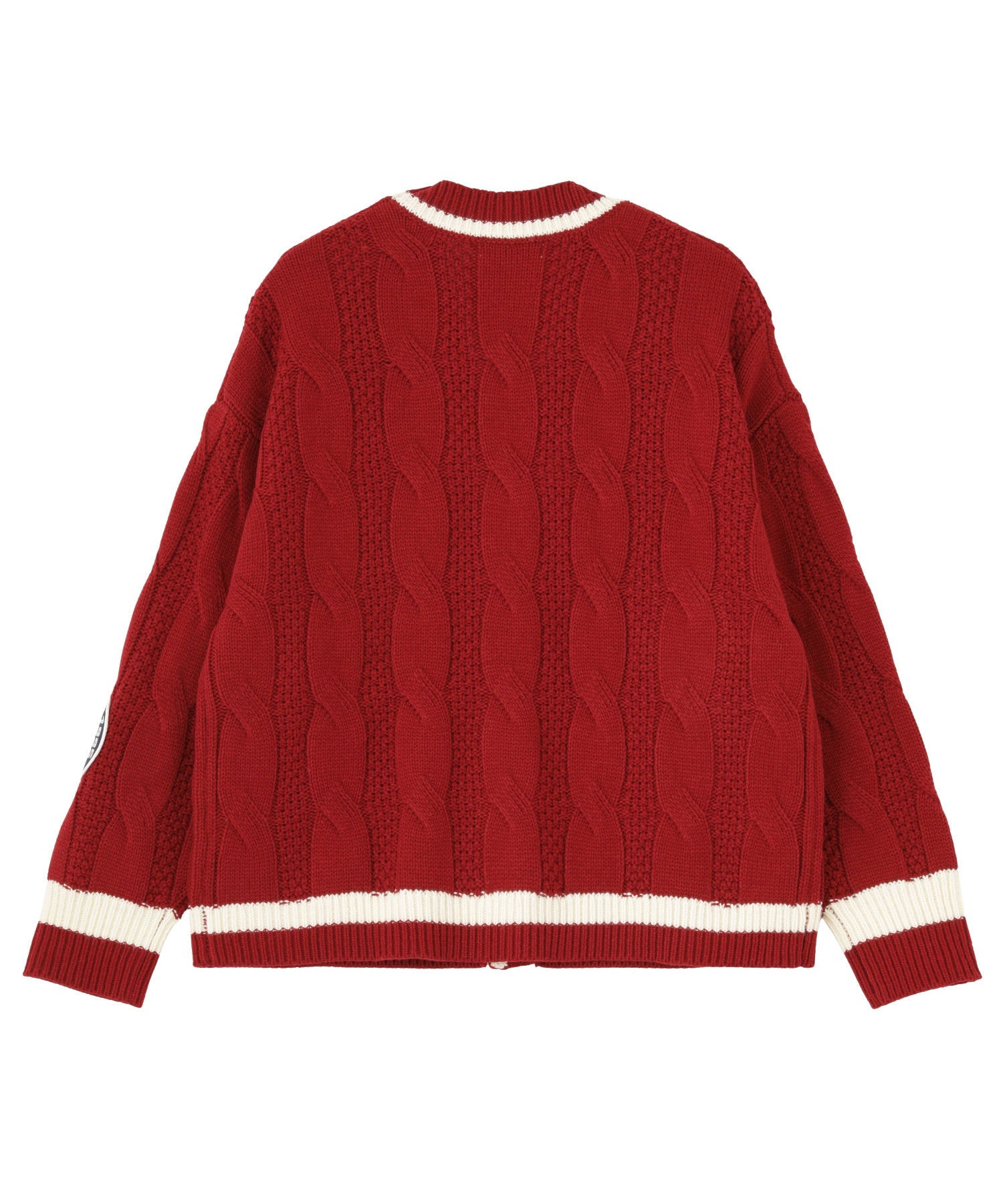CRICKET KNIT PATCH CARDIGAN