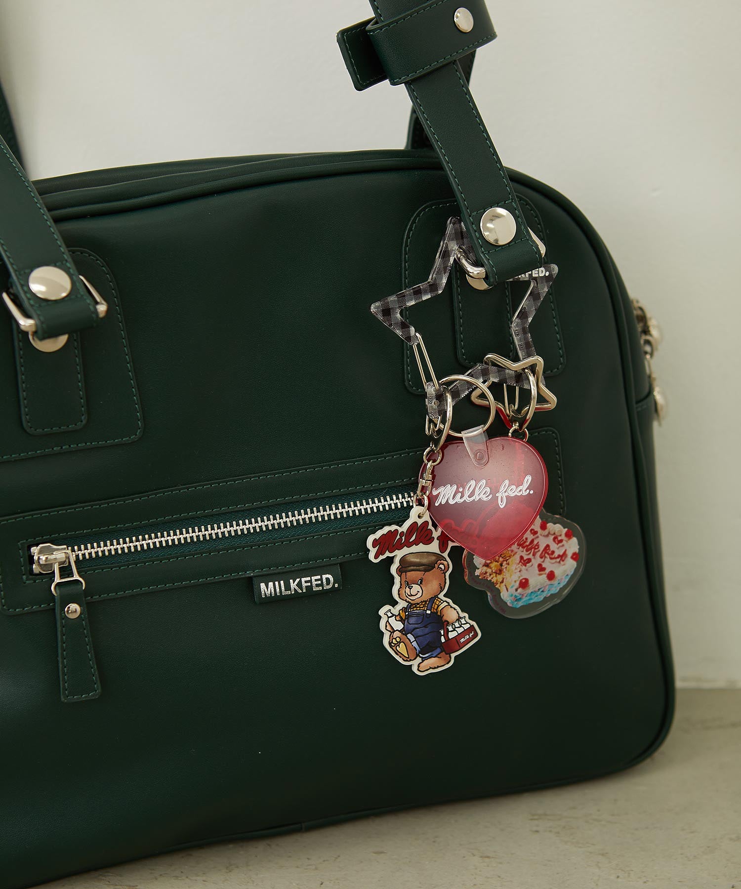 HEART CHARM BOSTON BAG