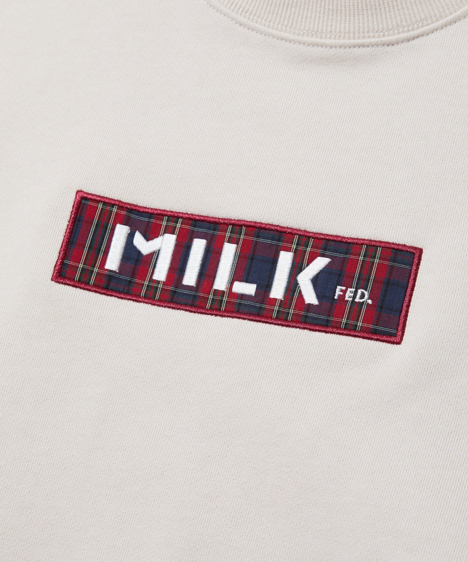 CHECKERED BAR LOGO SWEAT TOP