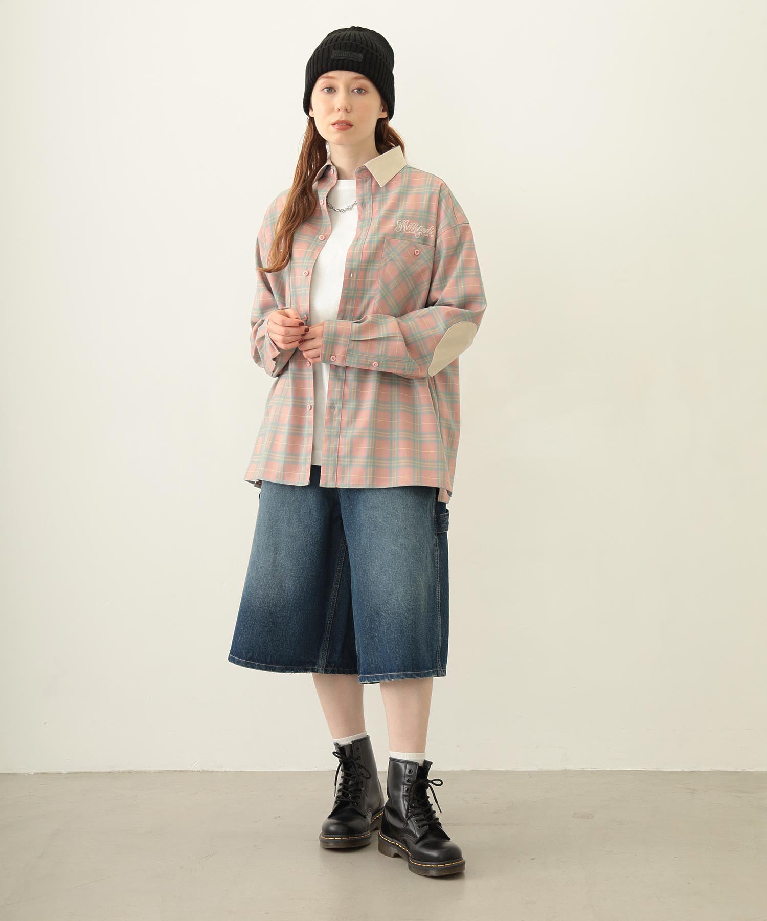 RUBBER PATCH KNIT CAP