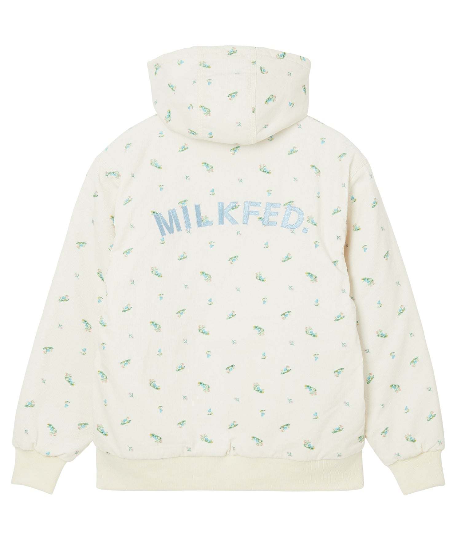 LOGO EMBROIDERED CORDUROY HOODED JACKET