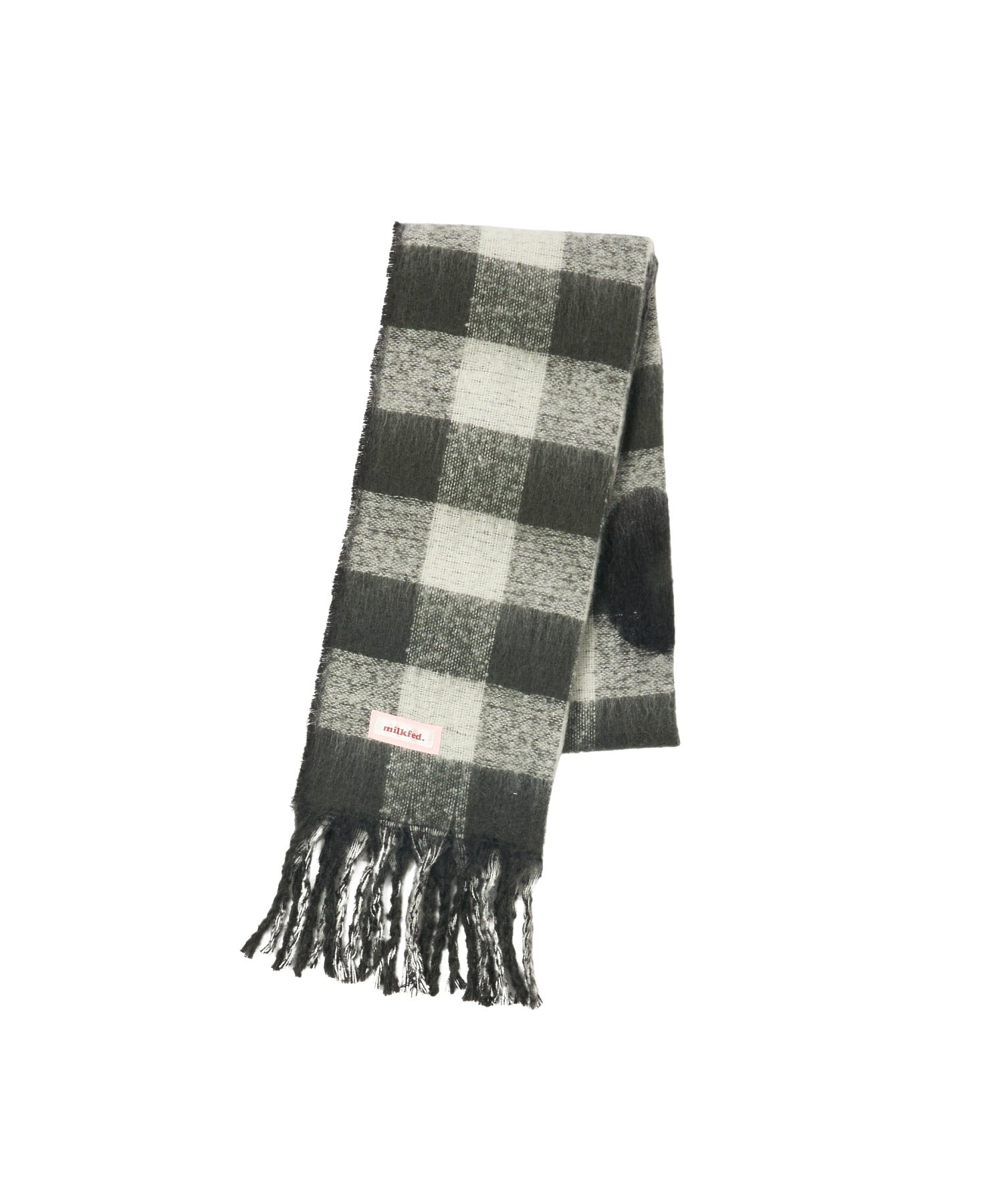 GINGHAM CHECK LOGO STOLE
