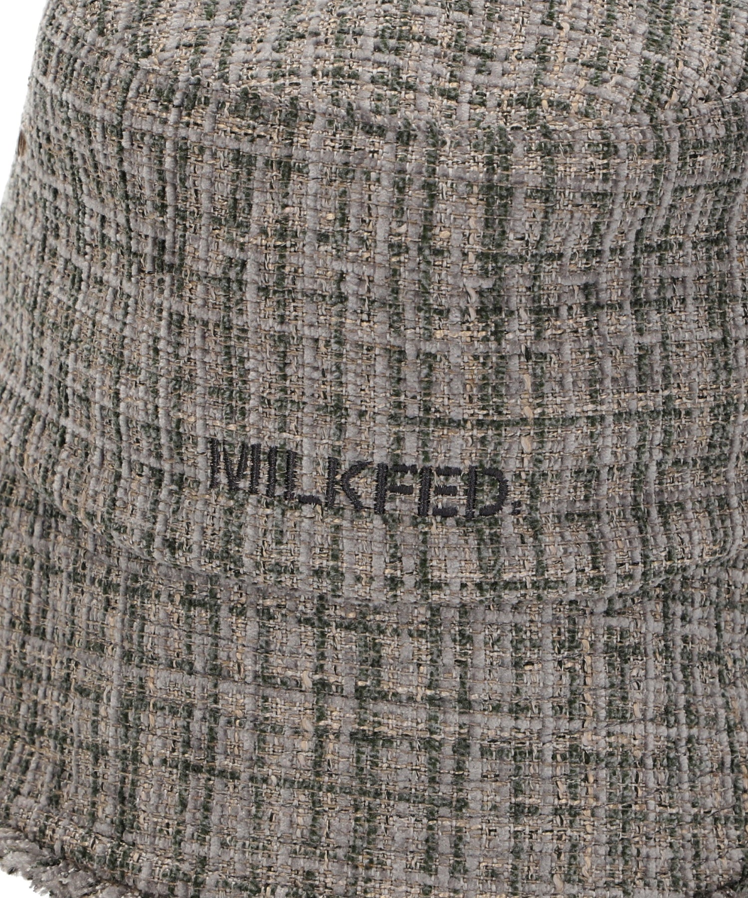 TWEED FRINGE BUCKET HAT