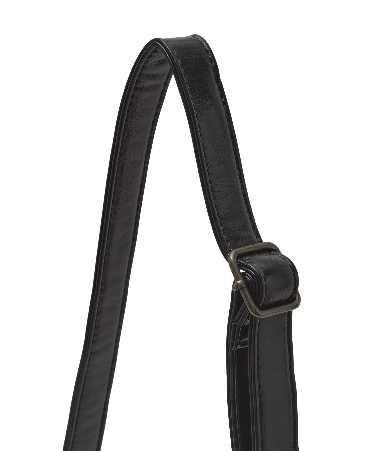 DOUBLE ZIP FAUX LEATHER BAG