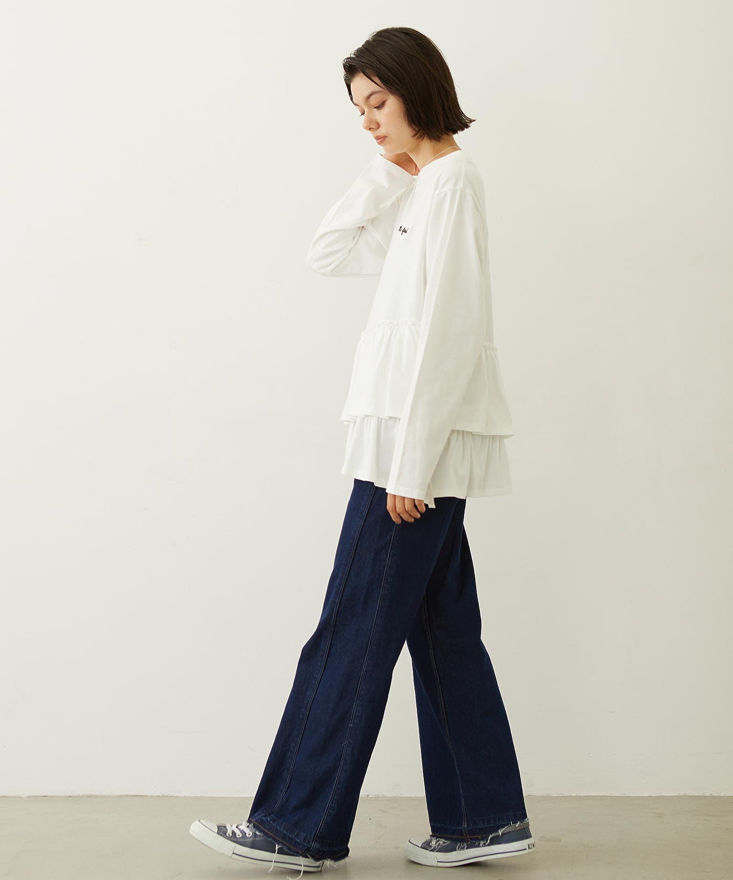 FLARED DENIM PANTS