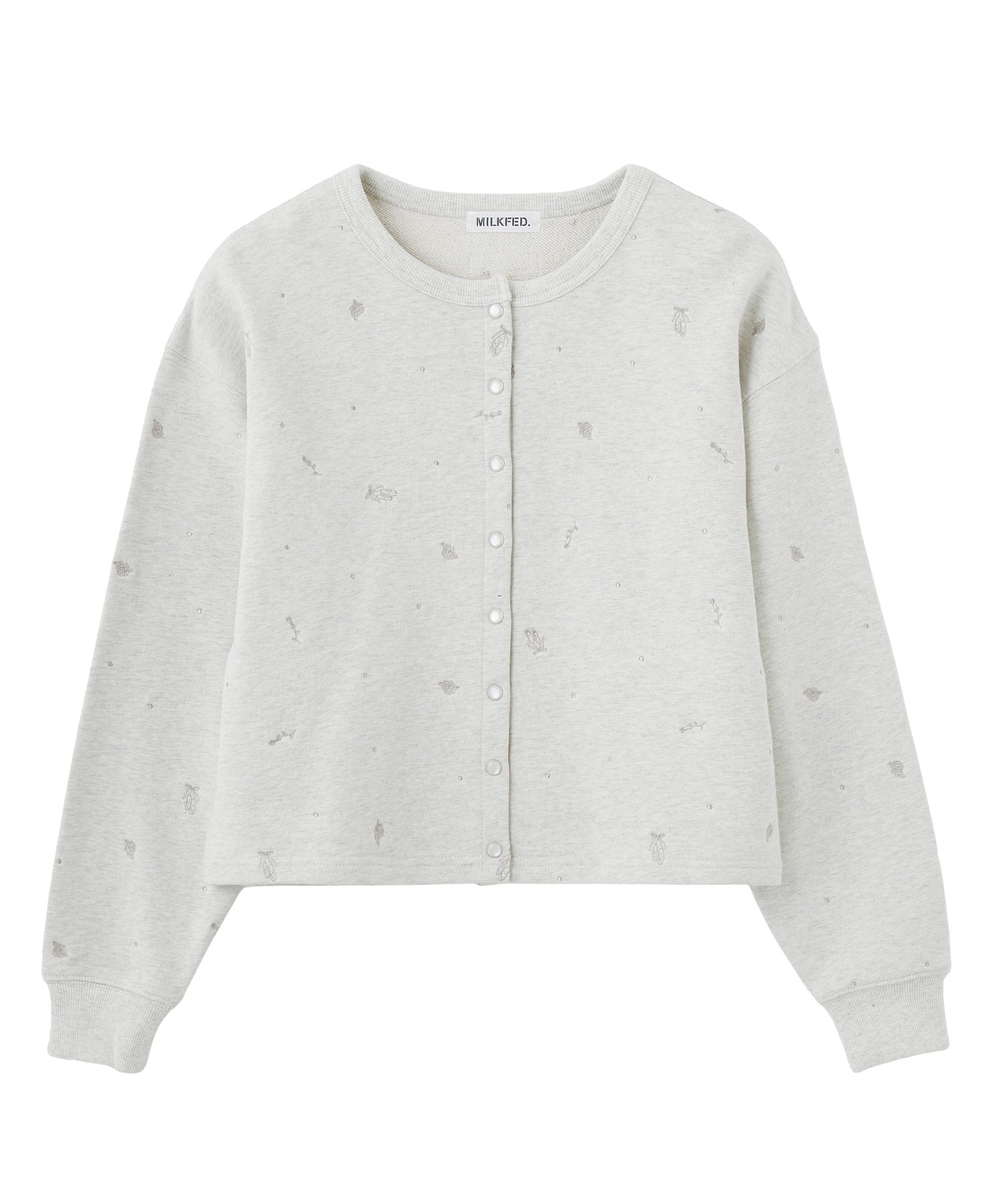 EMBROIDERED ROSE SWEAT JACKET