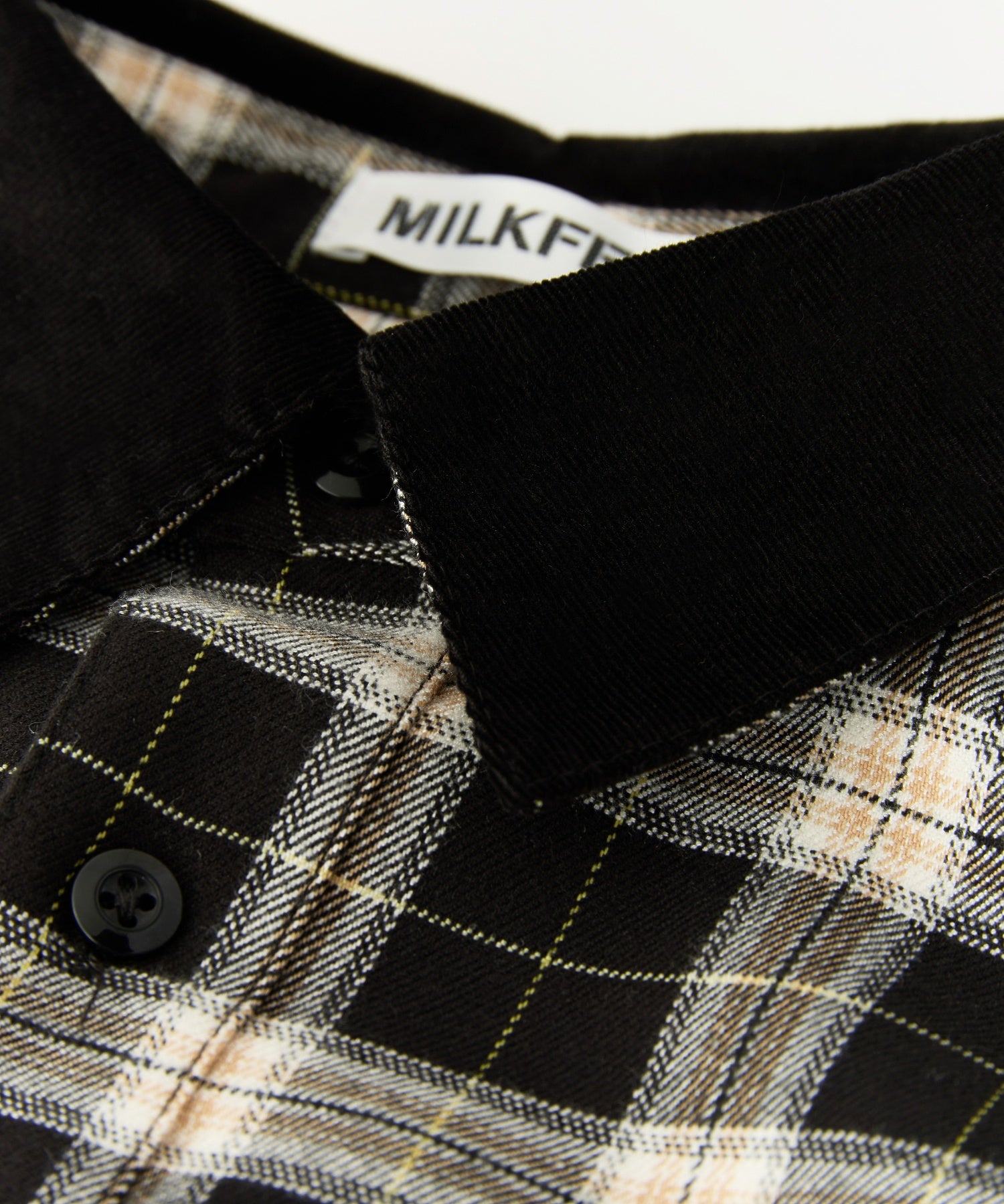 HEART ELBOW PATCH PLAID SHIRT