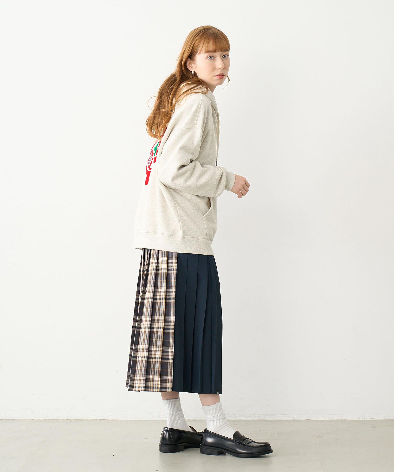 PLAID PANEL SKIRT