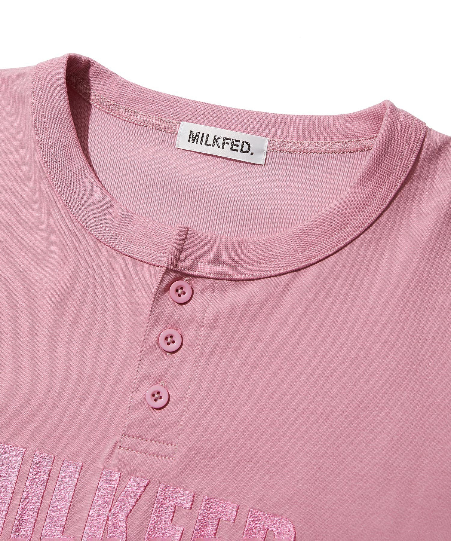 HENLEY NECK BIG L/S TOP