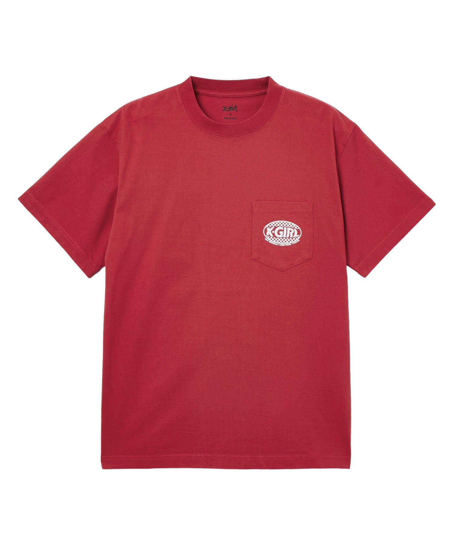 CHECKER OVAL LOGO POCKET S/S TEE
