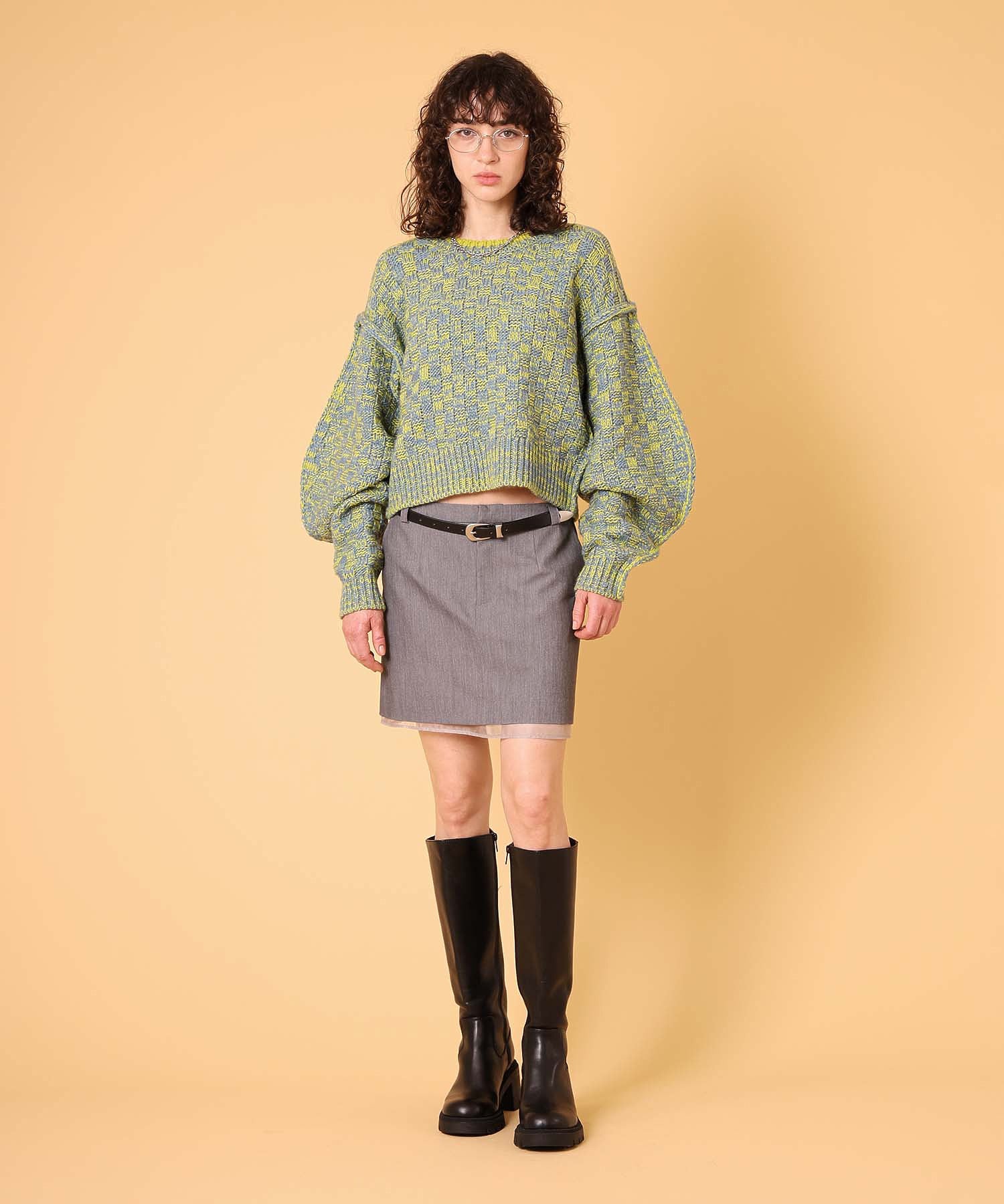 ミックスニットプルオーバー