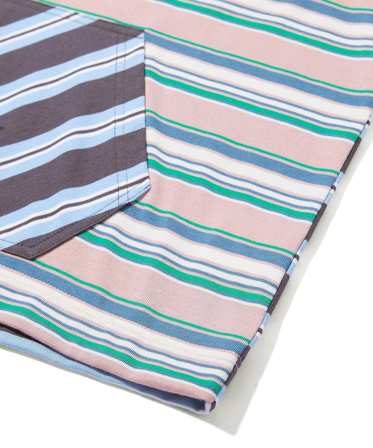 THREE PATTERN STRIPE L/S TOP