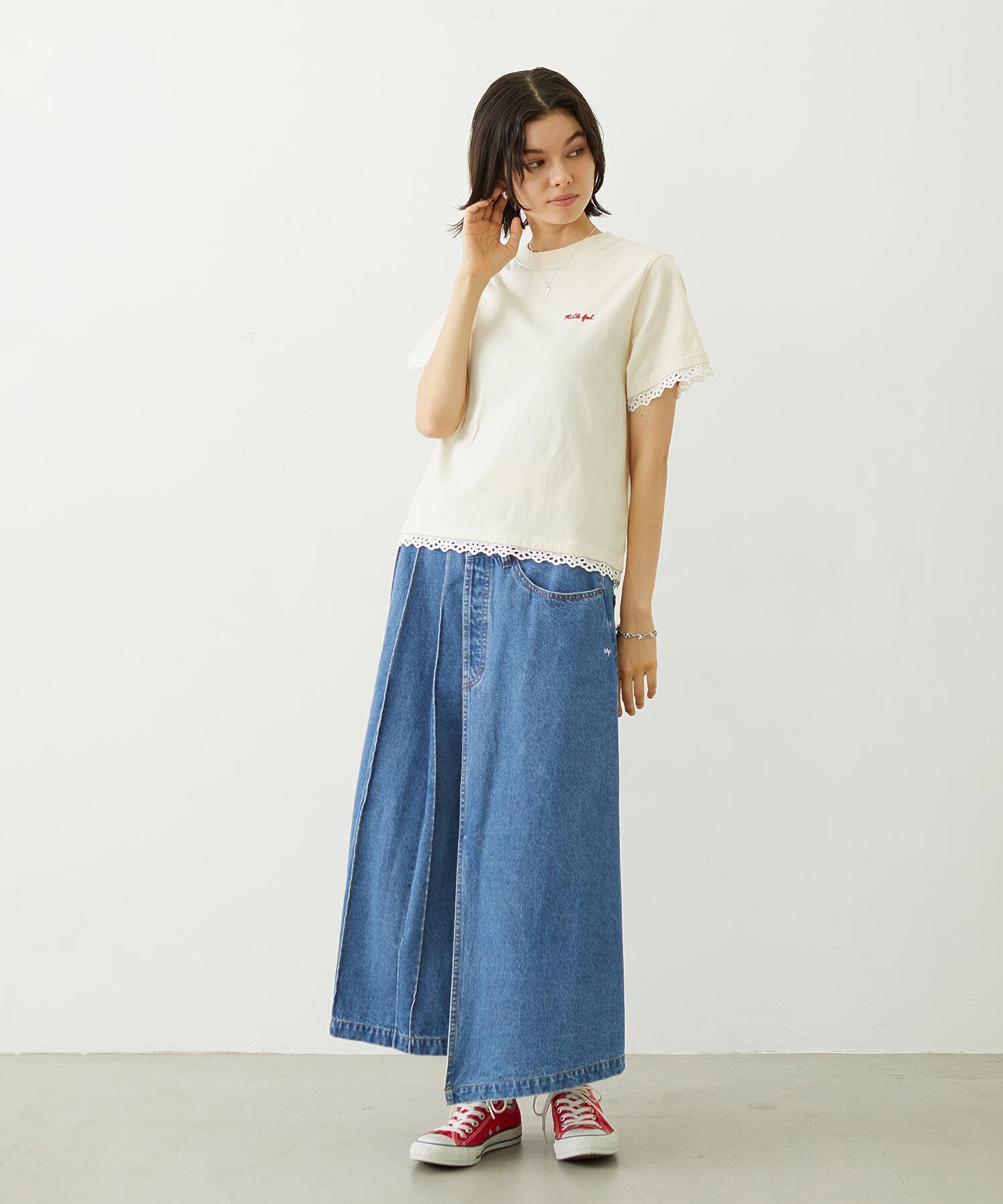 ASYMMETRICAL LONG SKIRT