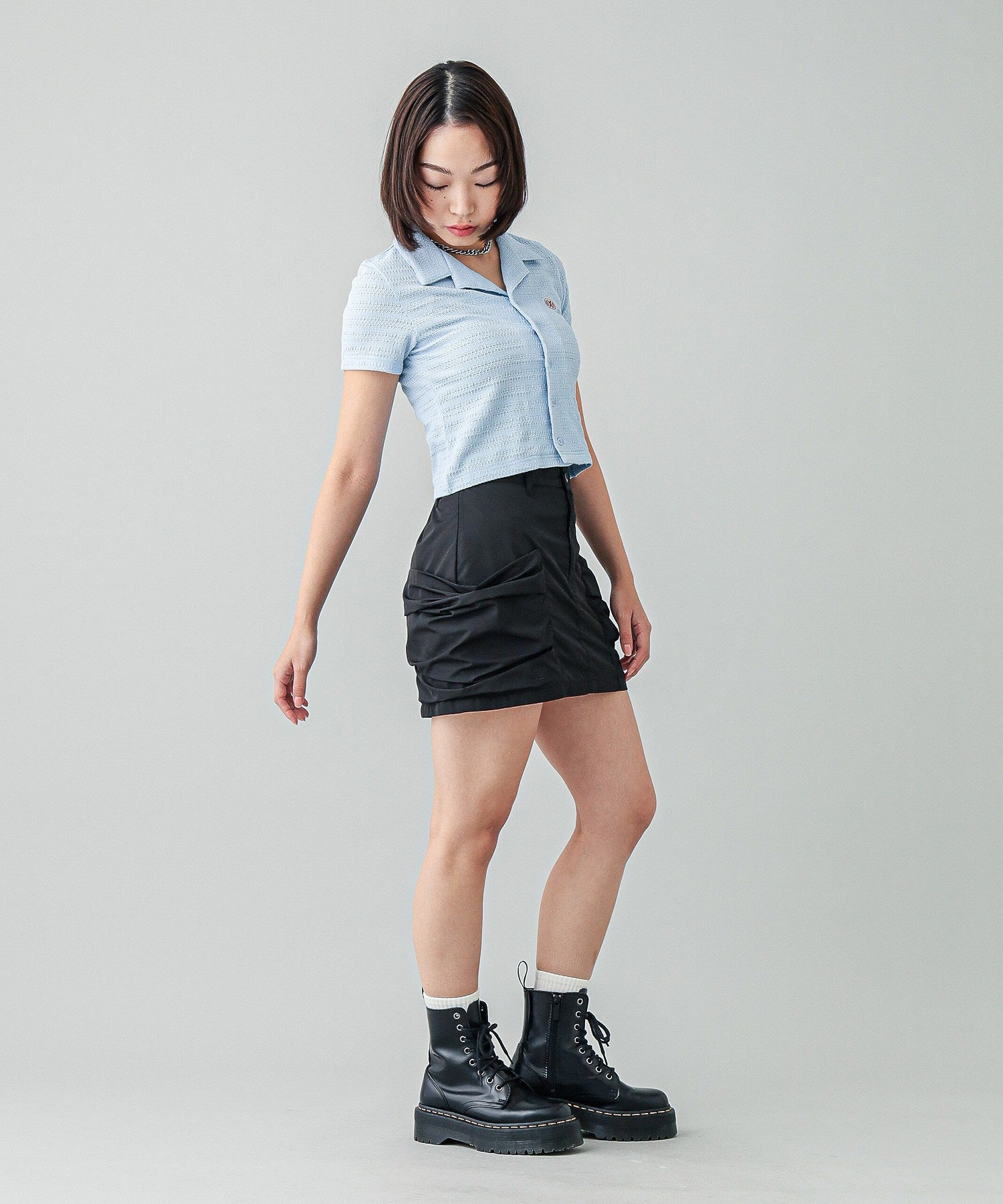 OPEN COLLAR COMPACT SHIRT