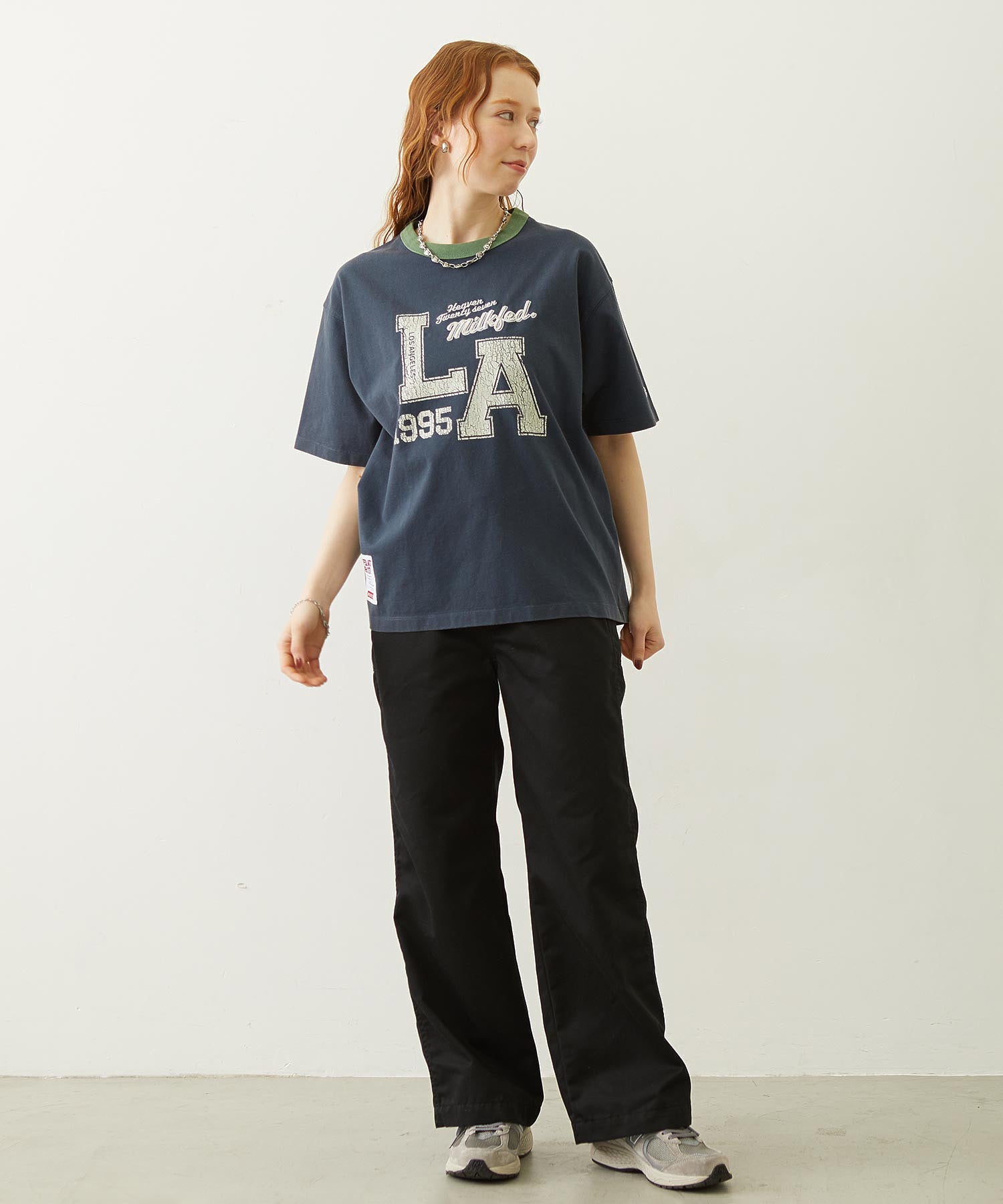 MILKFED.×CHAMPION LA LOGO S/S TEE