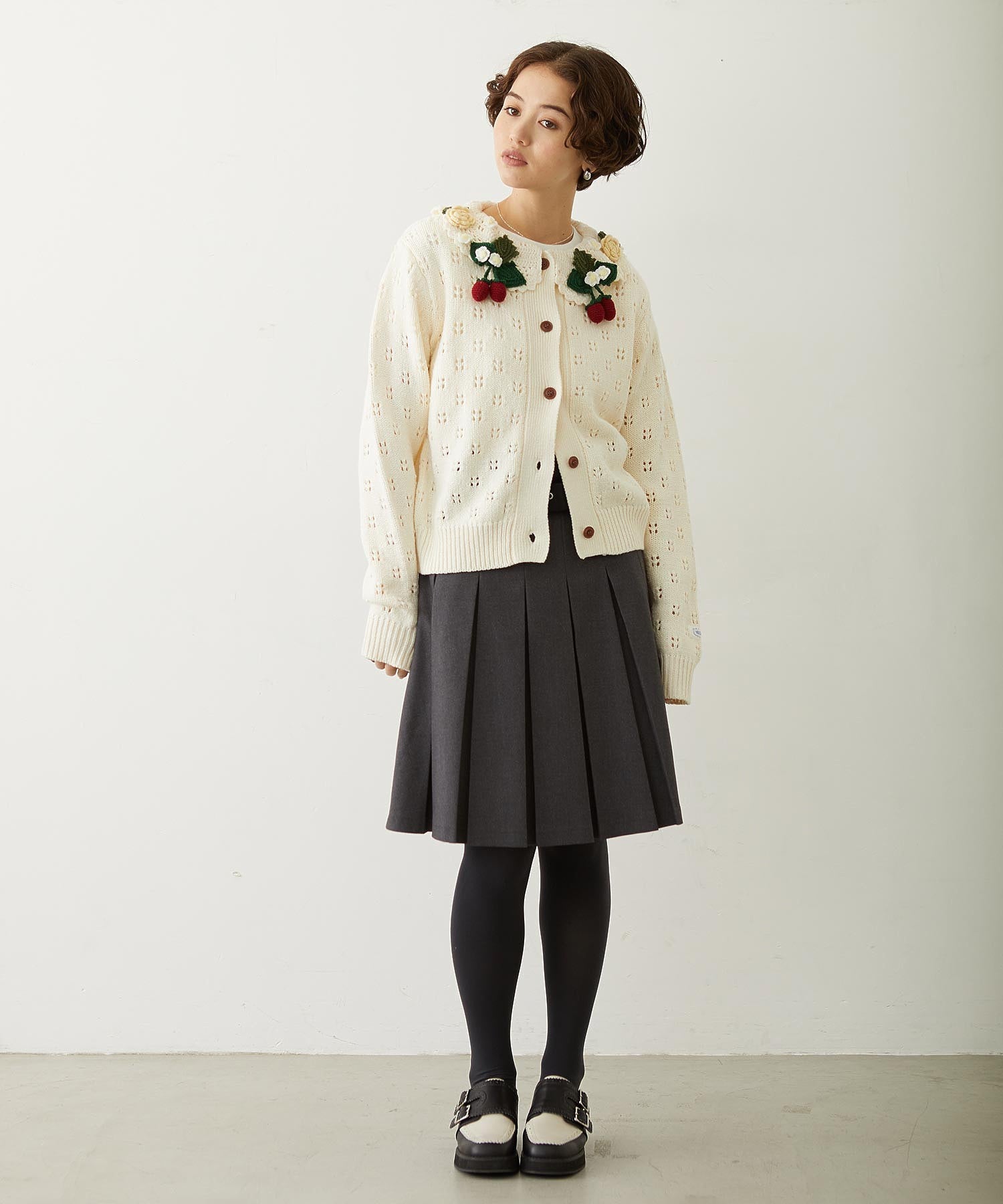 BELTED PLEATED SKIRT
