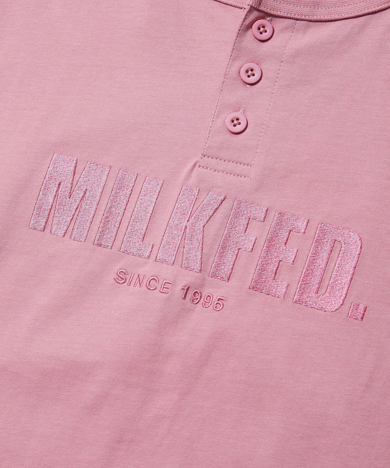 HENLEY NECK BIG L/S TOP