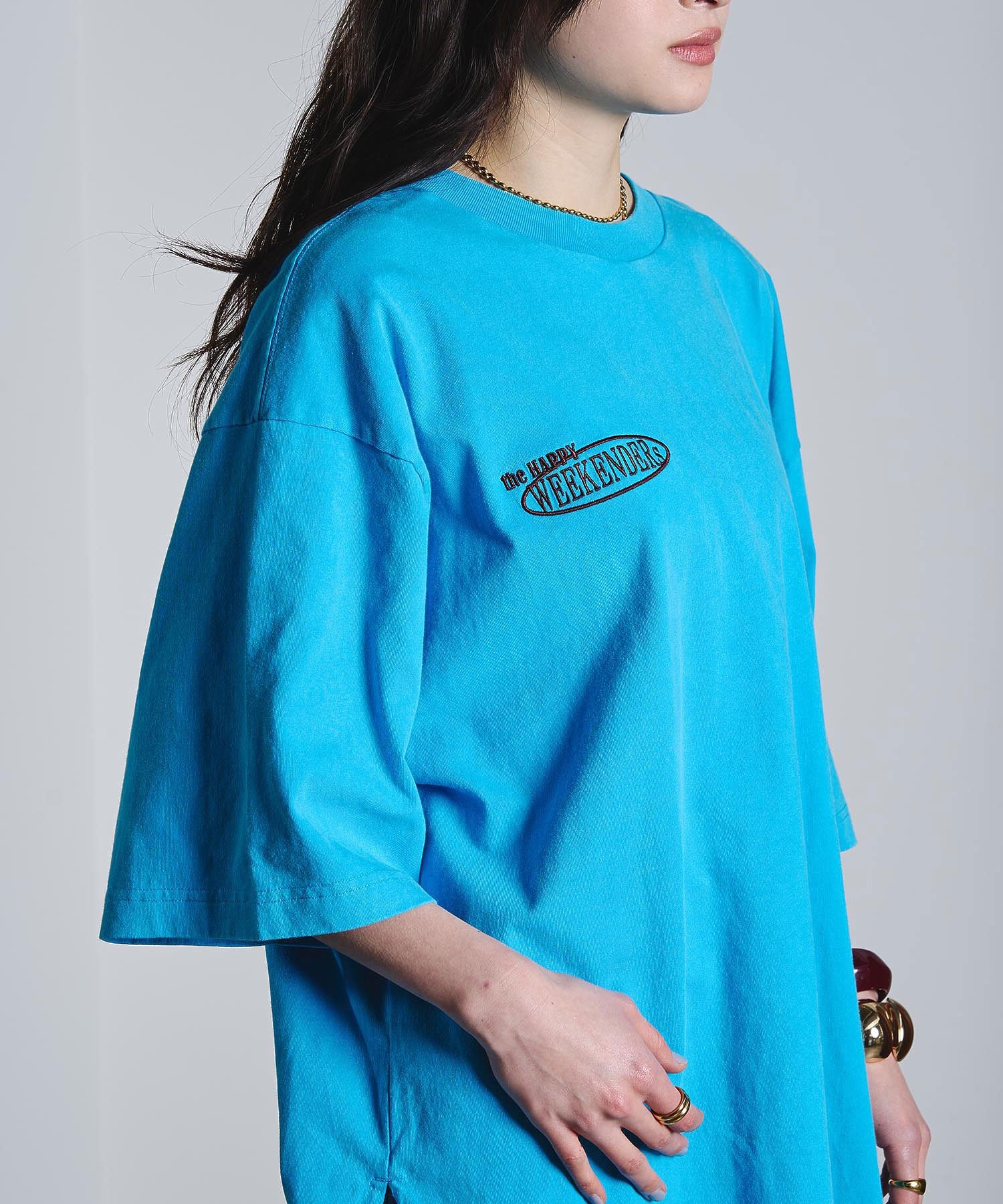 【Champion別注】ROSEBUD x champion LOGO EMBROIDERY BIG TEE