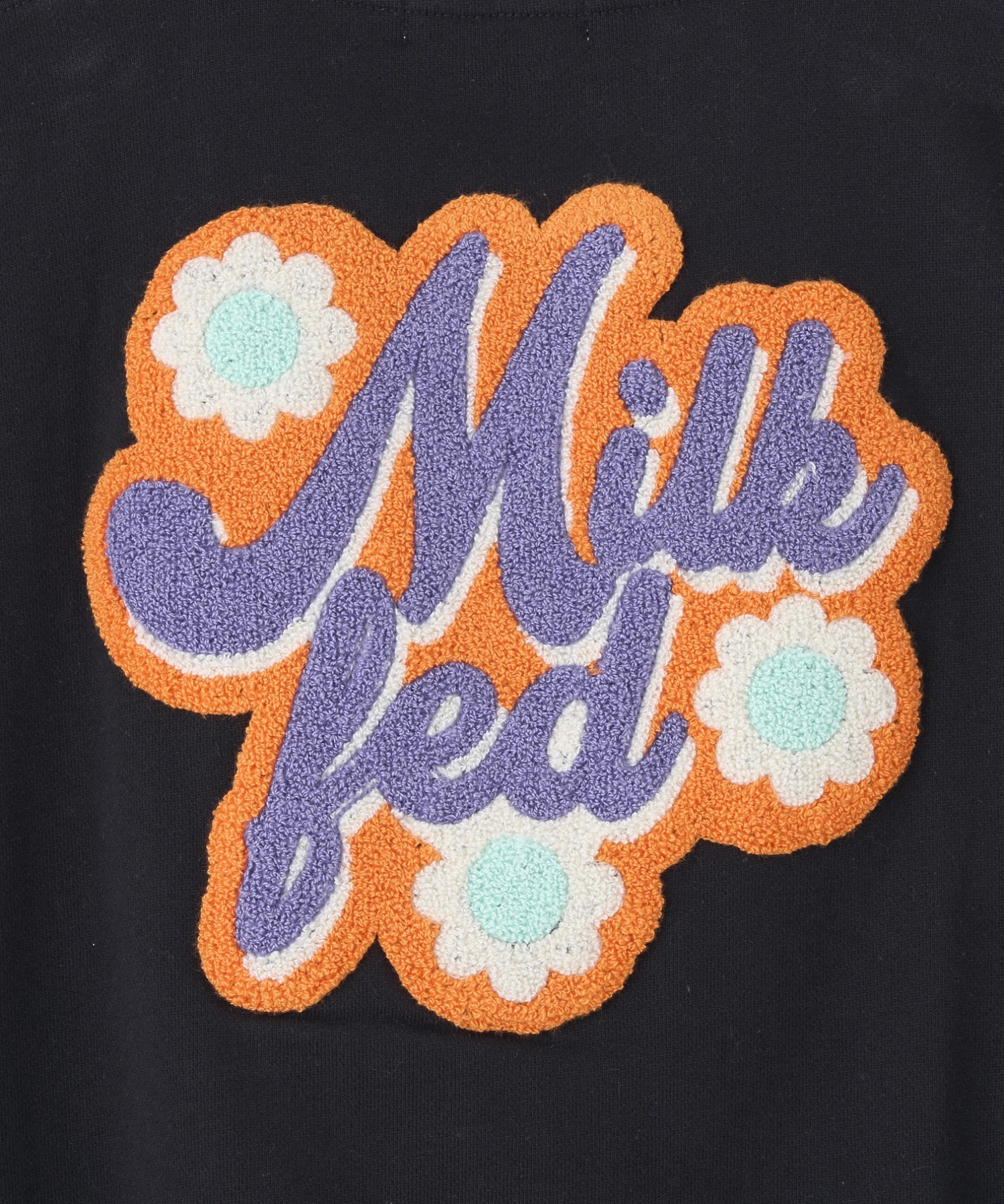 FLOWER LOGO CHENILLE EMBROIDERY SWEAT TOP