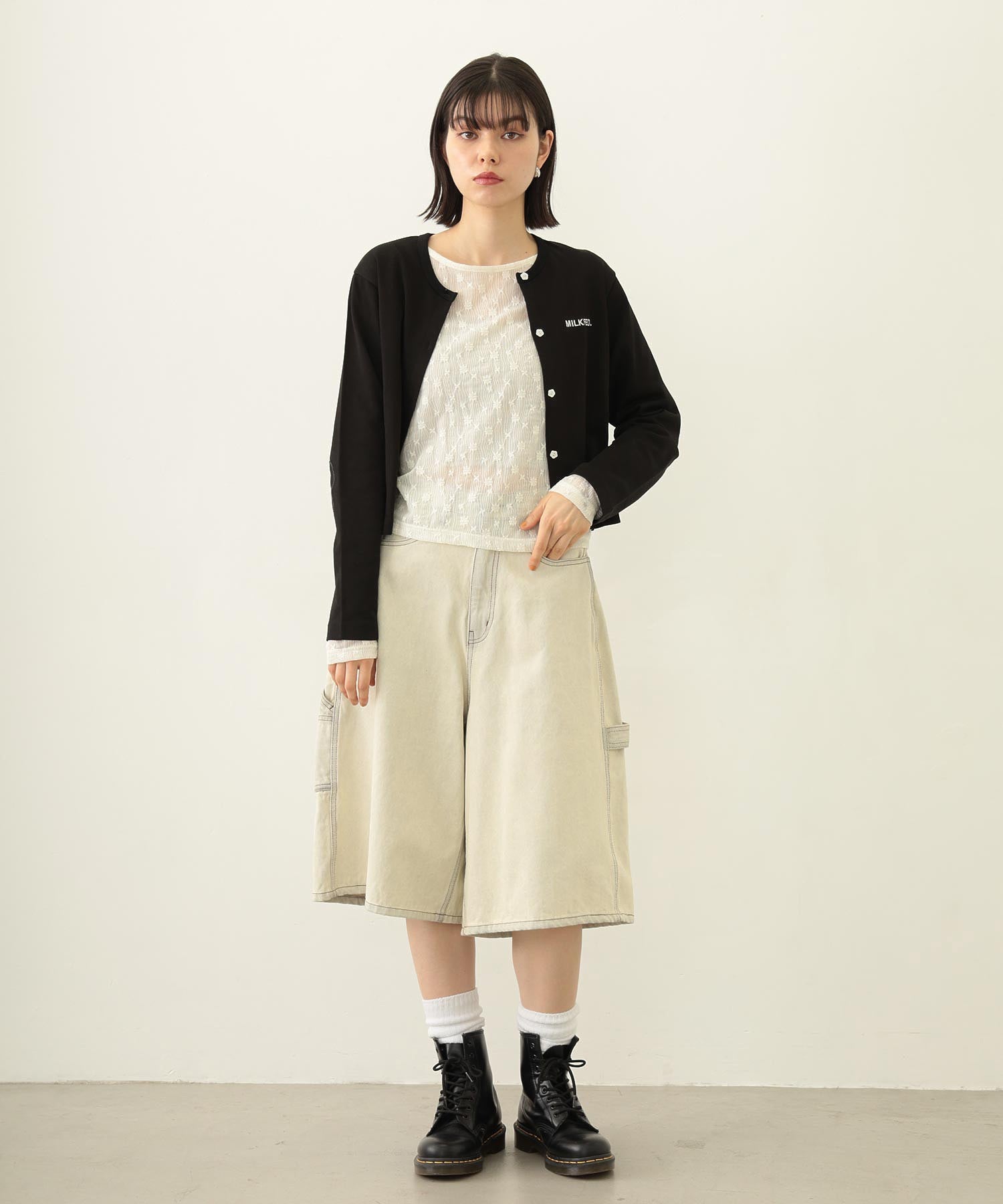 FLOWER ELBOW CARDIGAN