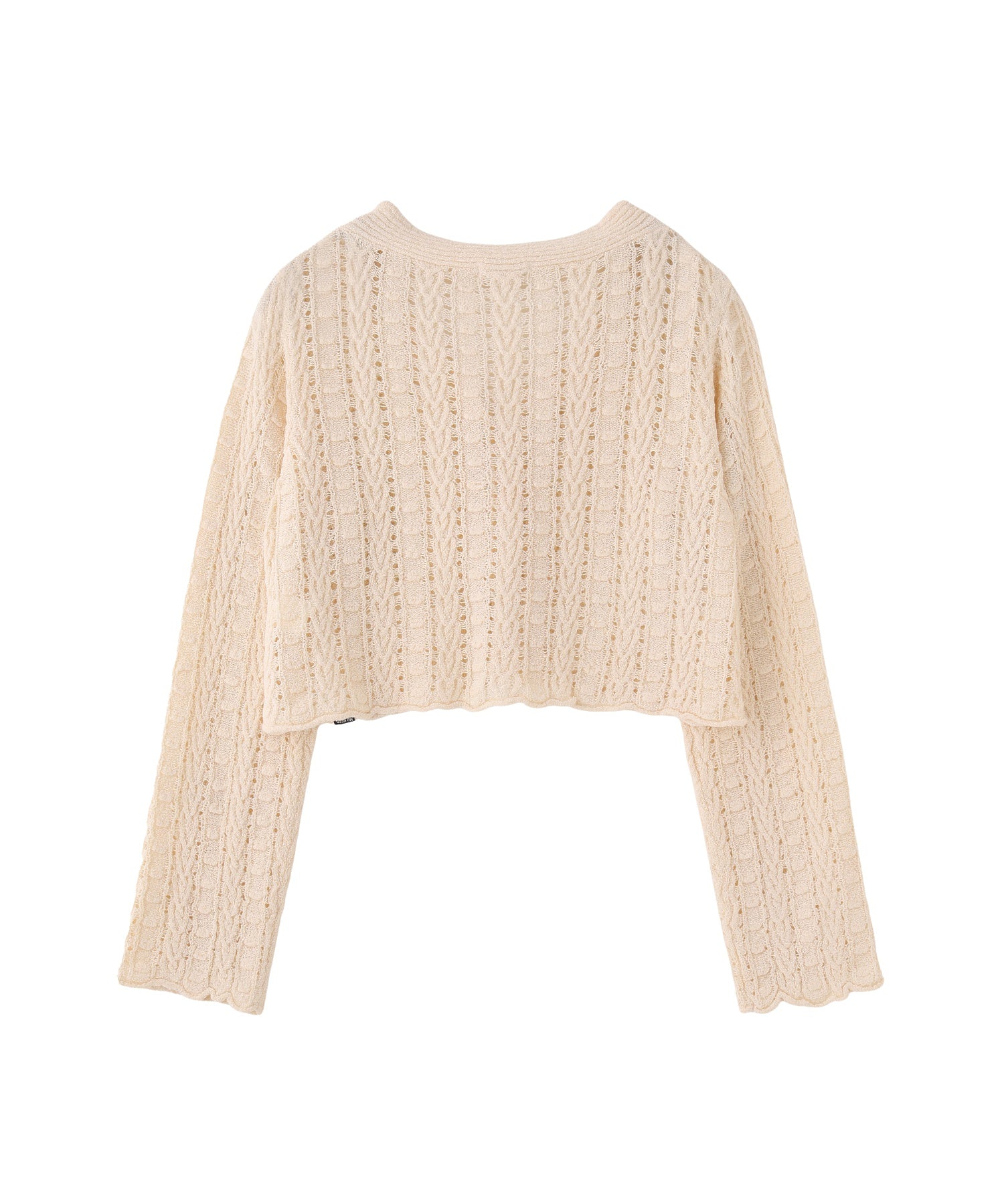 OPENWORK CABLE KNIT CARDIGAN