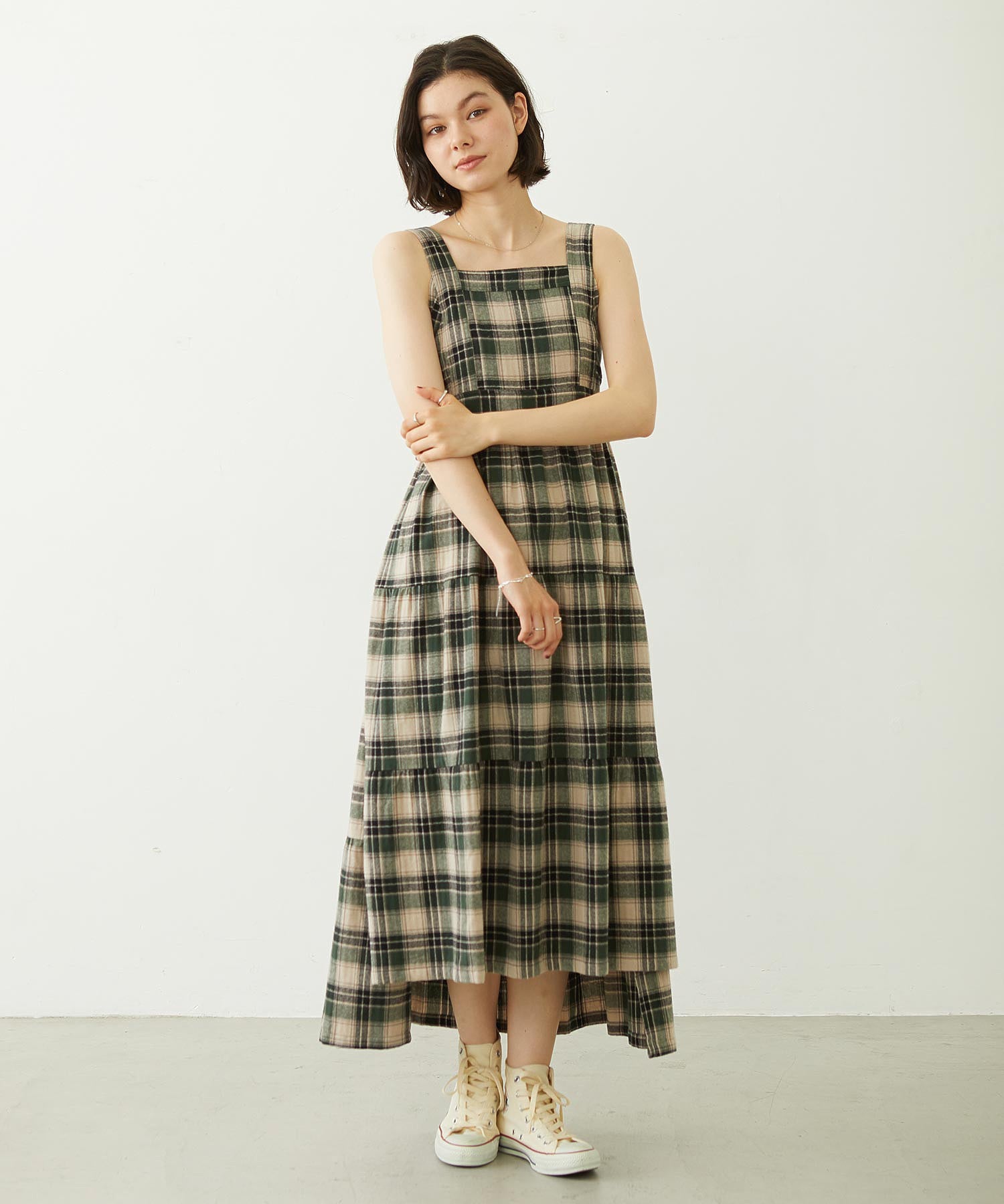 APRON TIERED DRESS