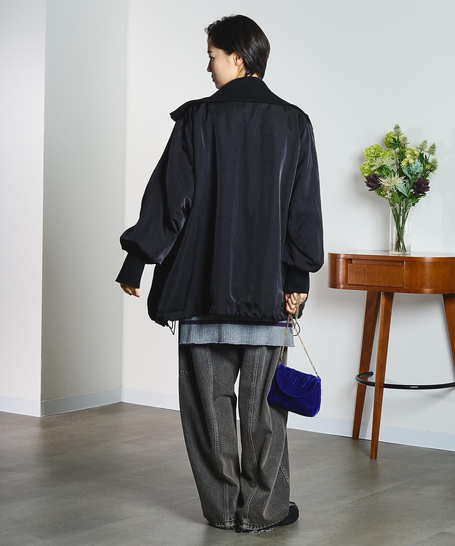 CREOLME/BARREL FIT DENIM PANTS