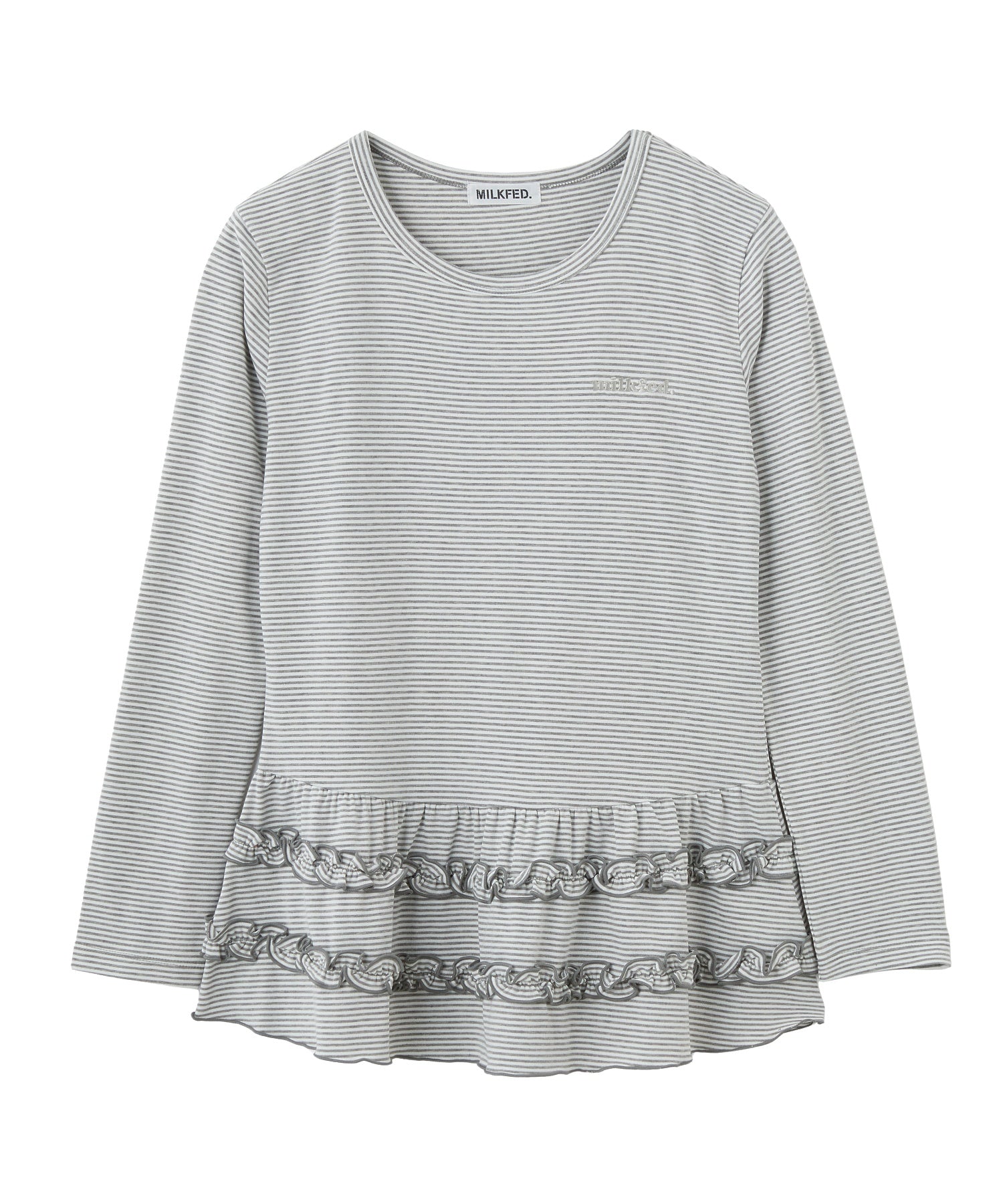RUFFLE HEM L/S TOP