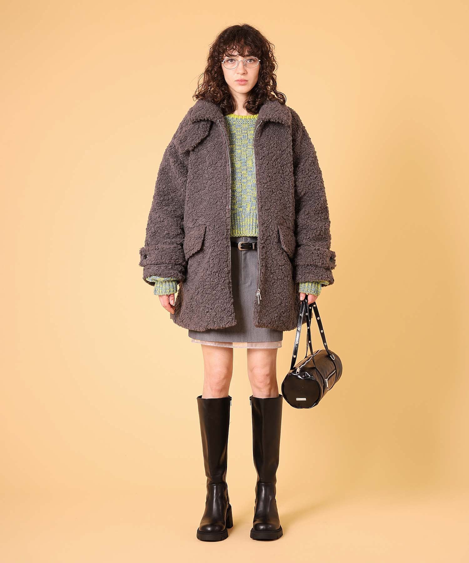 ボアハーフコート