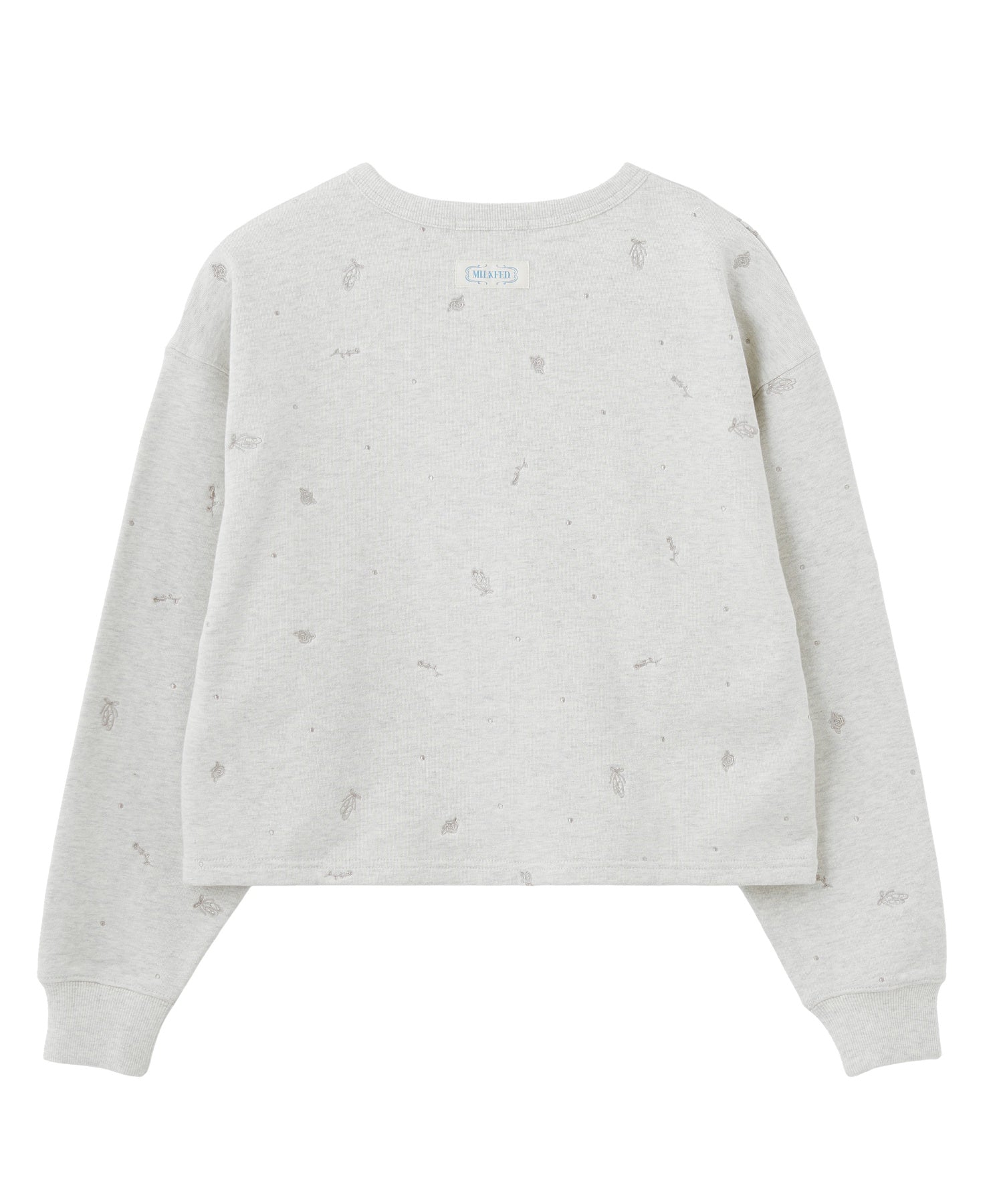 EMBROIDERED ROSE SWEAT JACKET