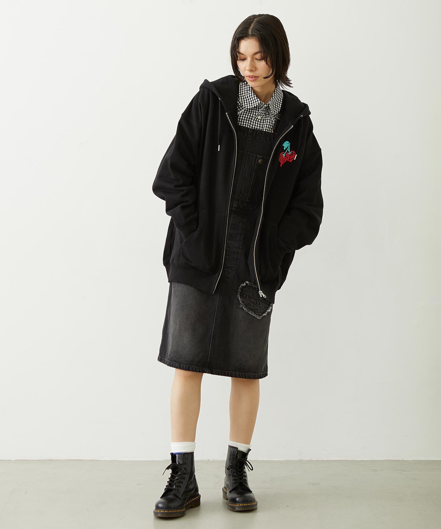 PATCH SALOPETTE SKIRT