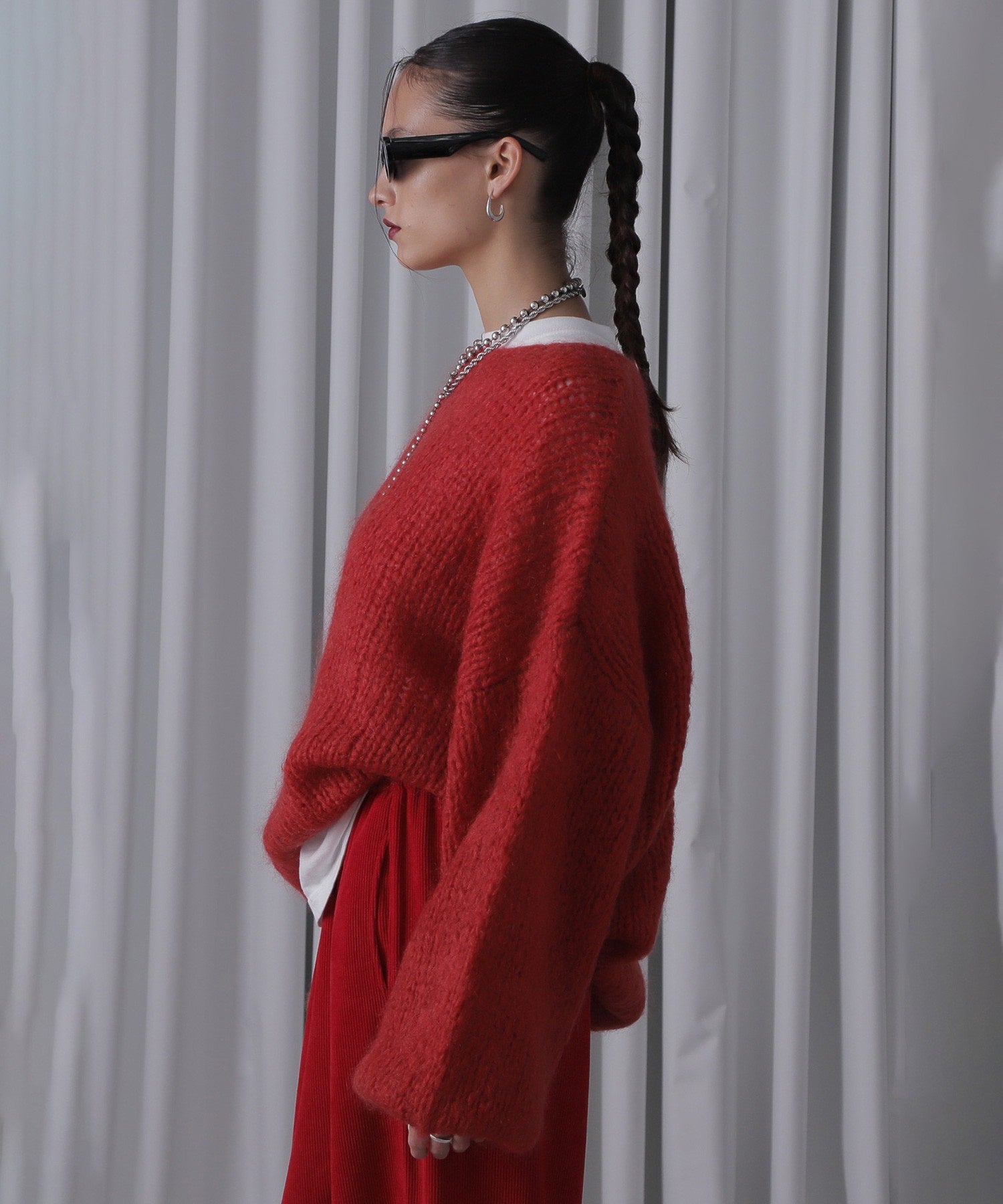 モヘアミックスオーバーニット
