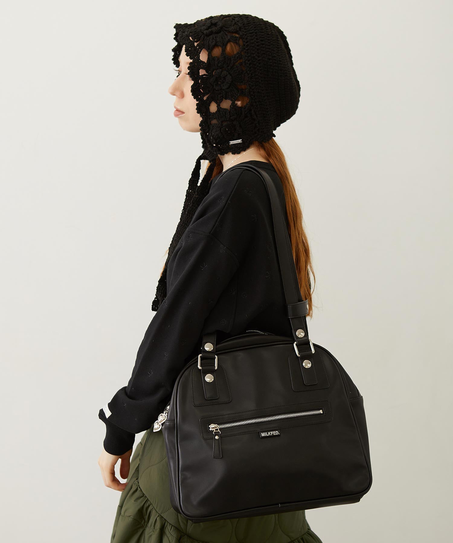 HEART CHARM BOSTON BAG