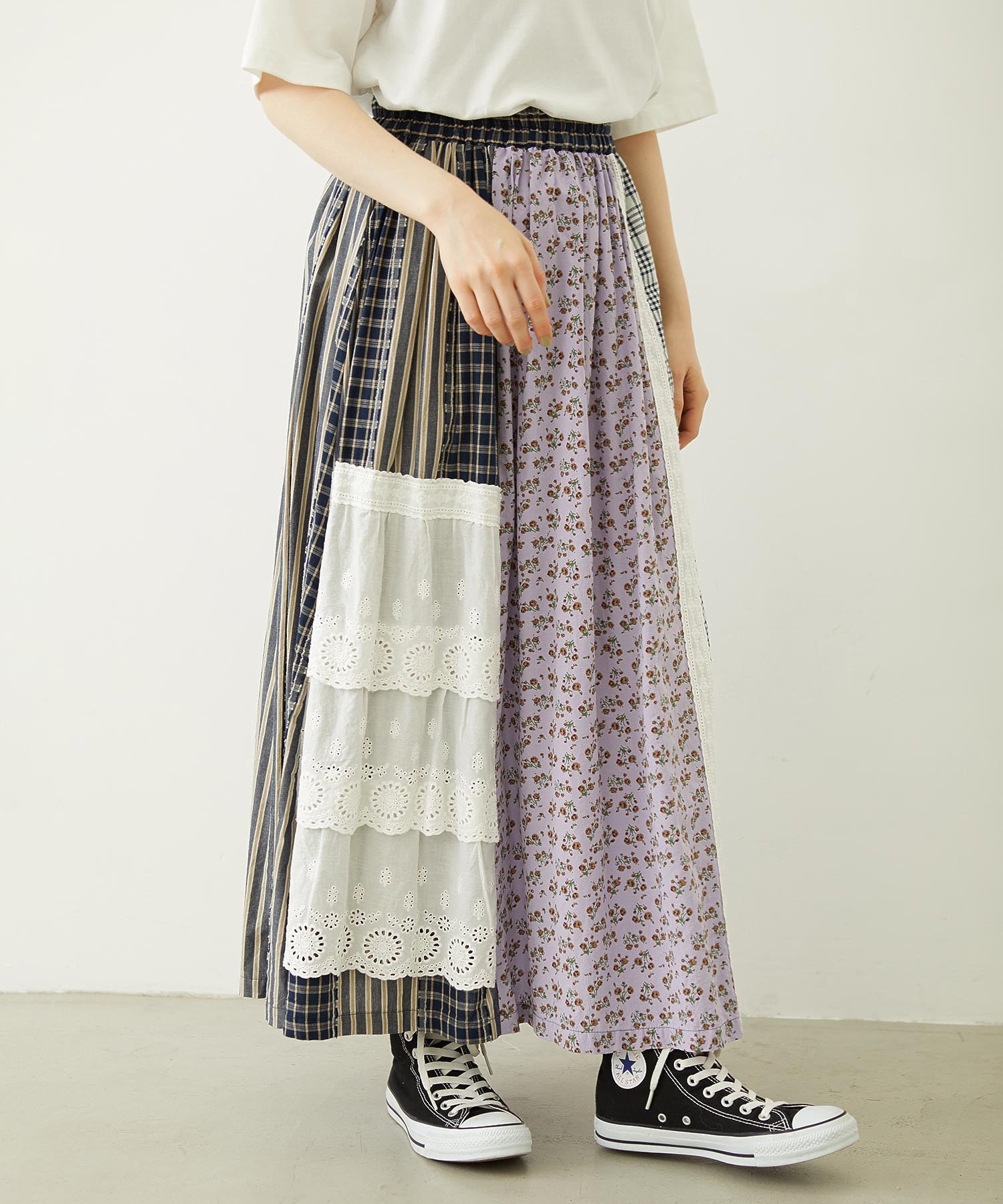 PATCHED LONG SKIRT
