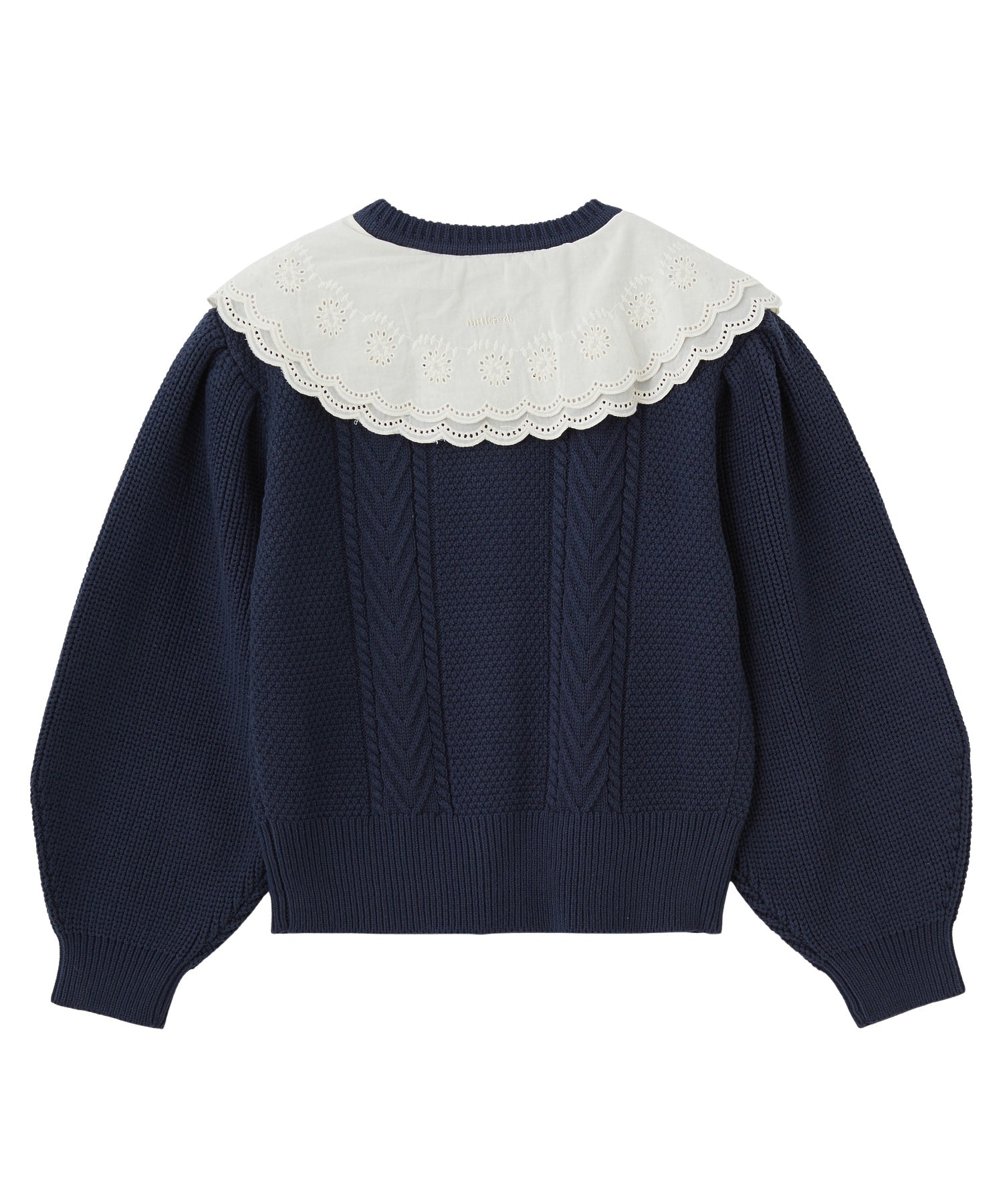 LACE COLLAR KNIT TOP
