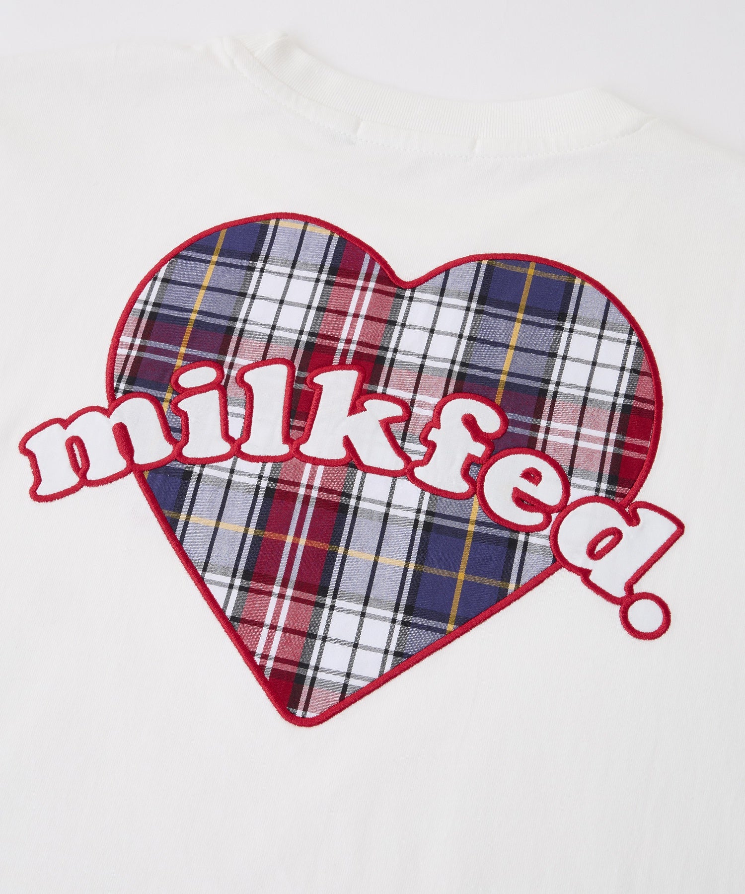 PLAID HEART WIDE S/S TEE